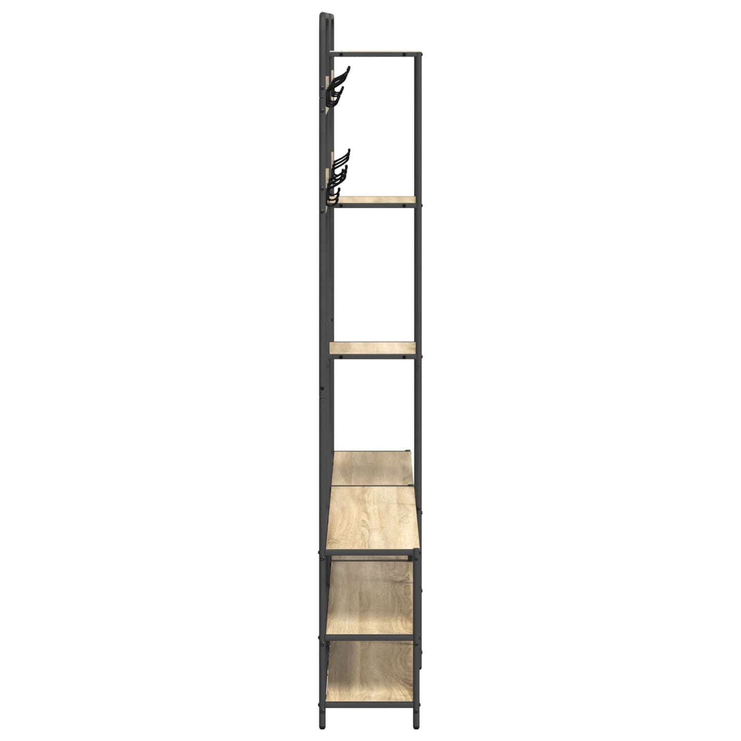 Knaggrekker med sko benk Sonoma eik 143 x 30 x 199,5 cm