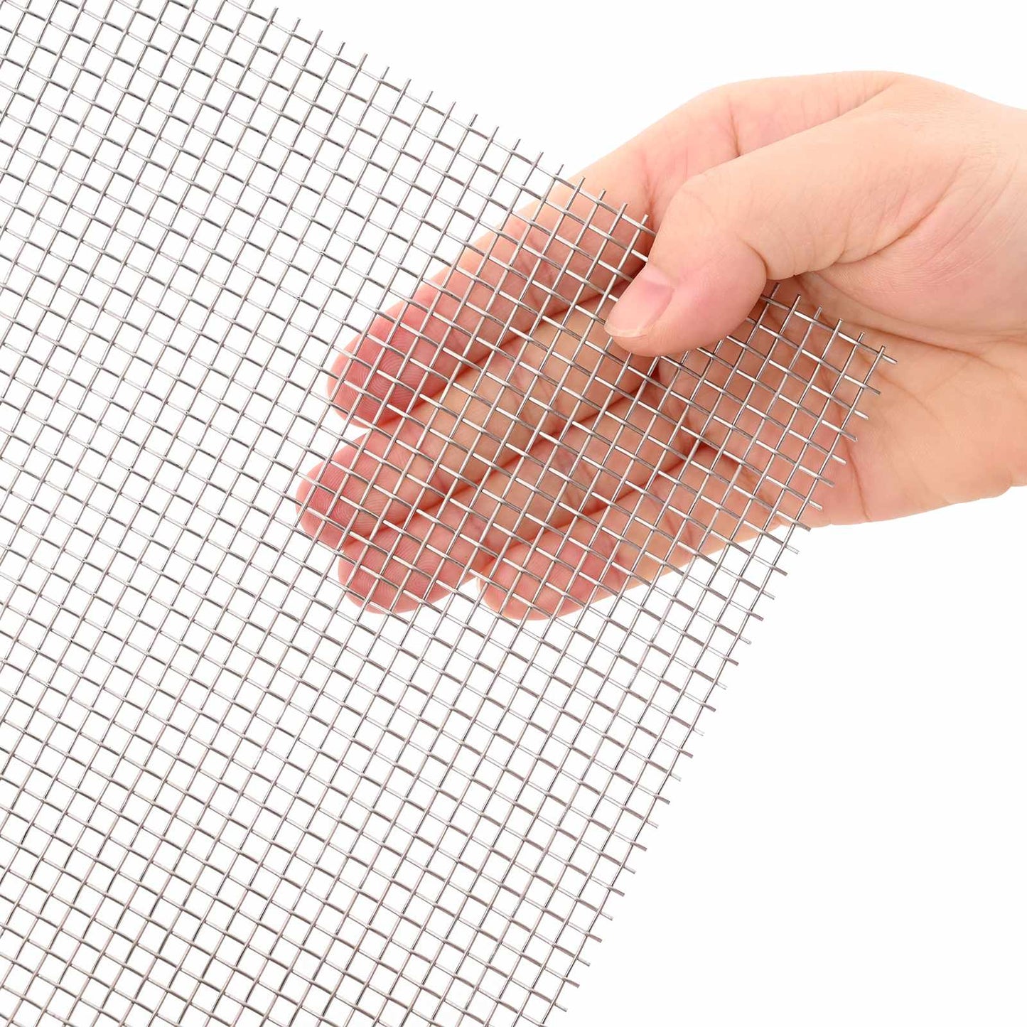 Maskeskjerm 100 x 200 cm 6 Mesh Rustfritt stål 201 Sølv