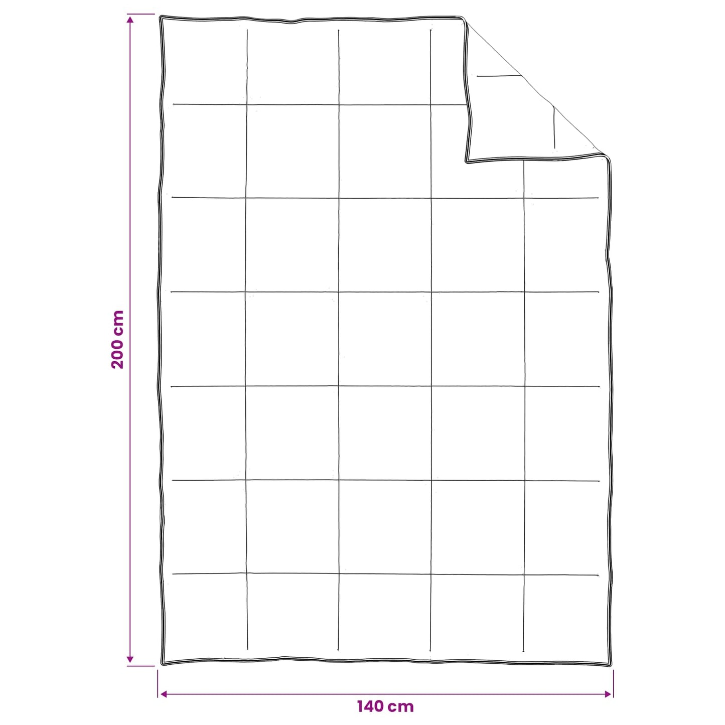 Sommerdyne Hvit 140 x 200 cm Bambus