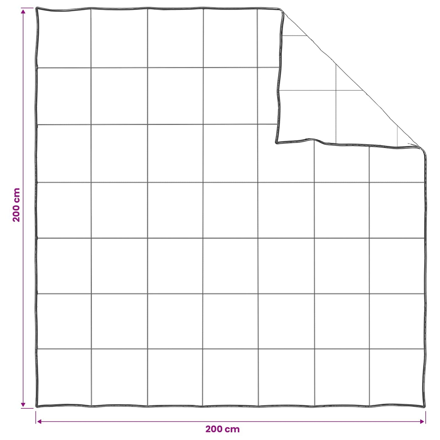 Sommerdyne Hvit 200 x 200 cm Bambus