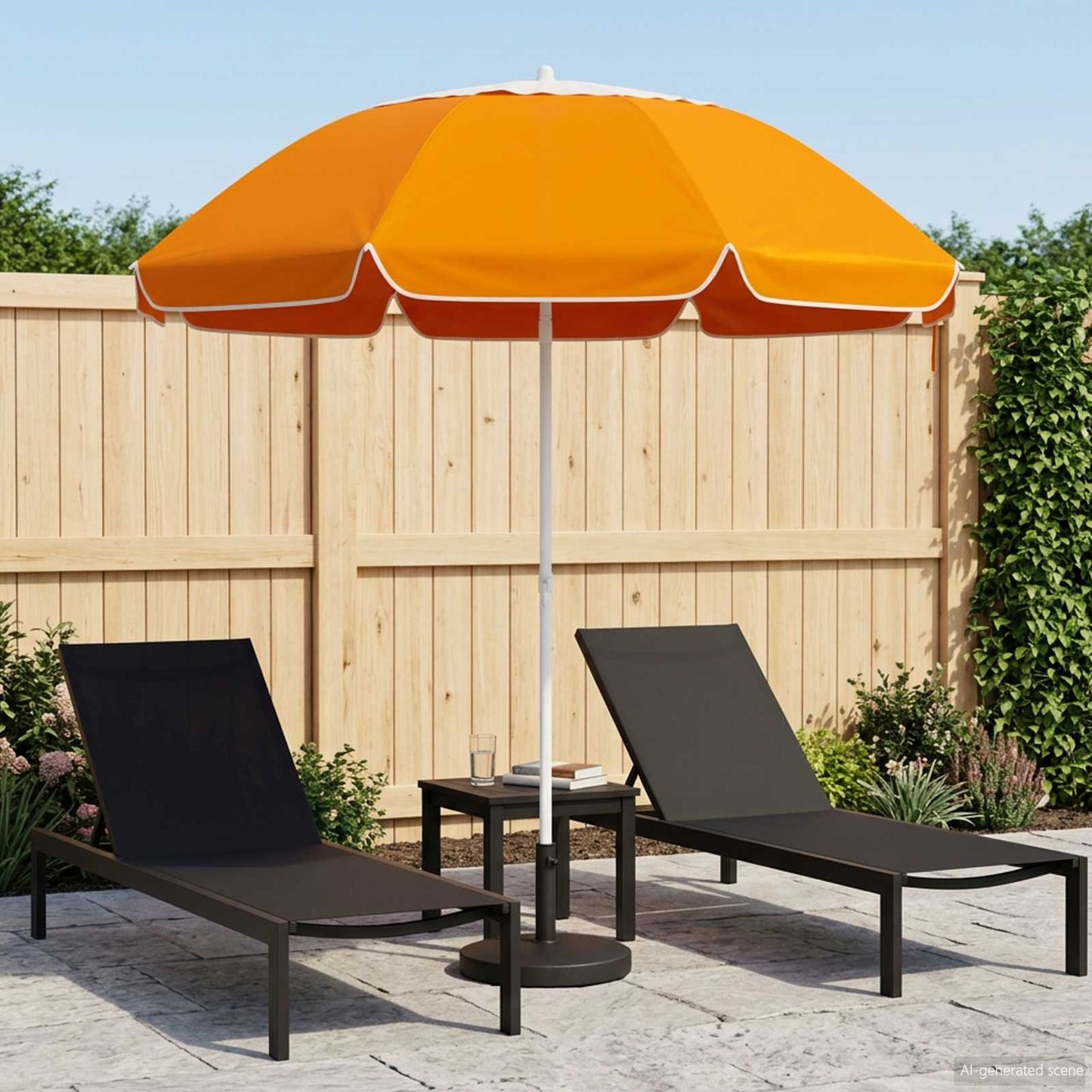 Hageparasol 240 cm 170T polyester Oransje