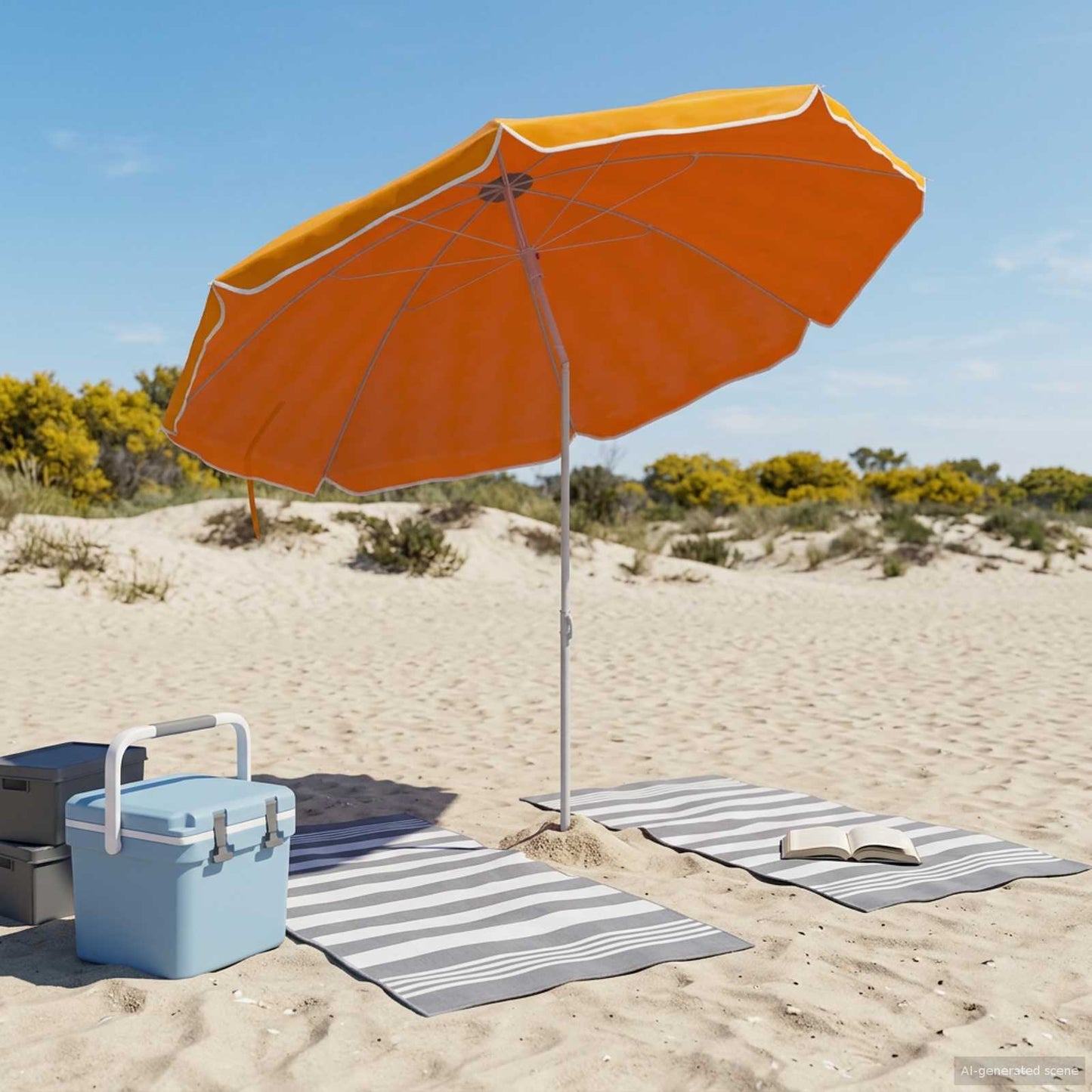 Hageparasol 160 cm 170T polyester Oransje