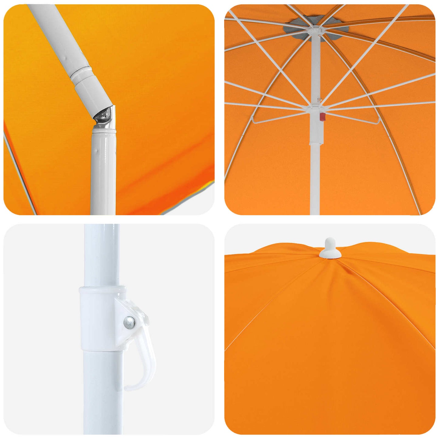 Hageparasol 240 cm 170T polyester Oransje
