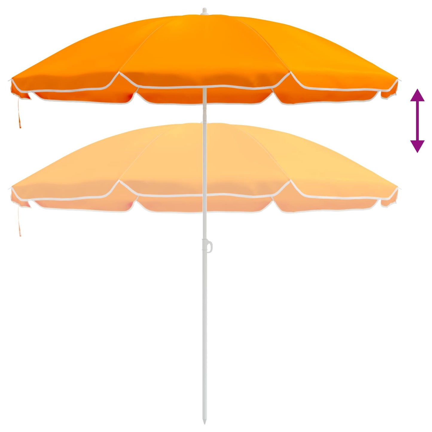 Hageparasol 240 cm 170T polyester Oransje