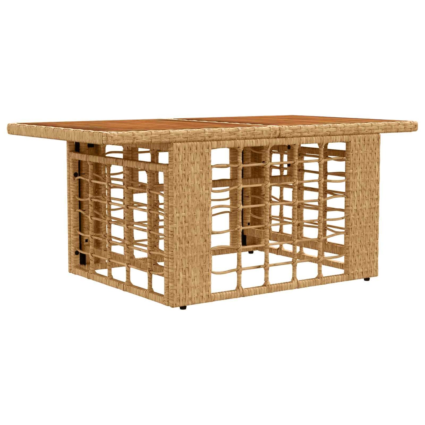Hagebord Naturlig 100 x 55 x 37 cm PE Rattan og Glass