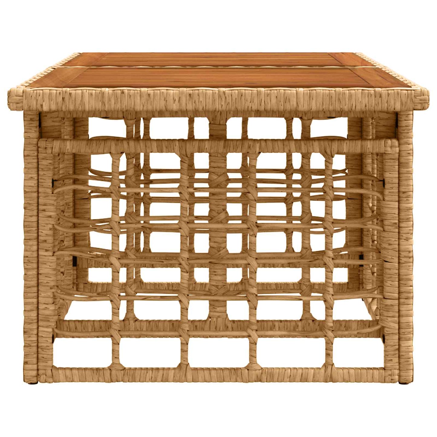 Hagebord Naturlig 100 x 55 x 37 cm PE Rattan og Glass