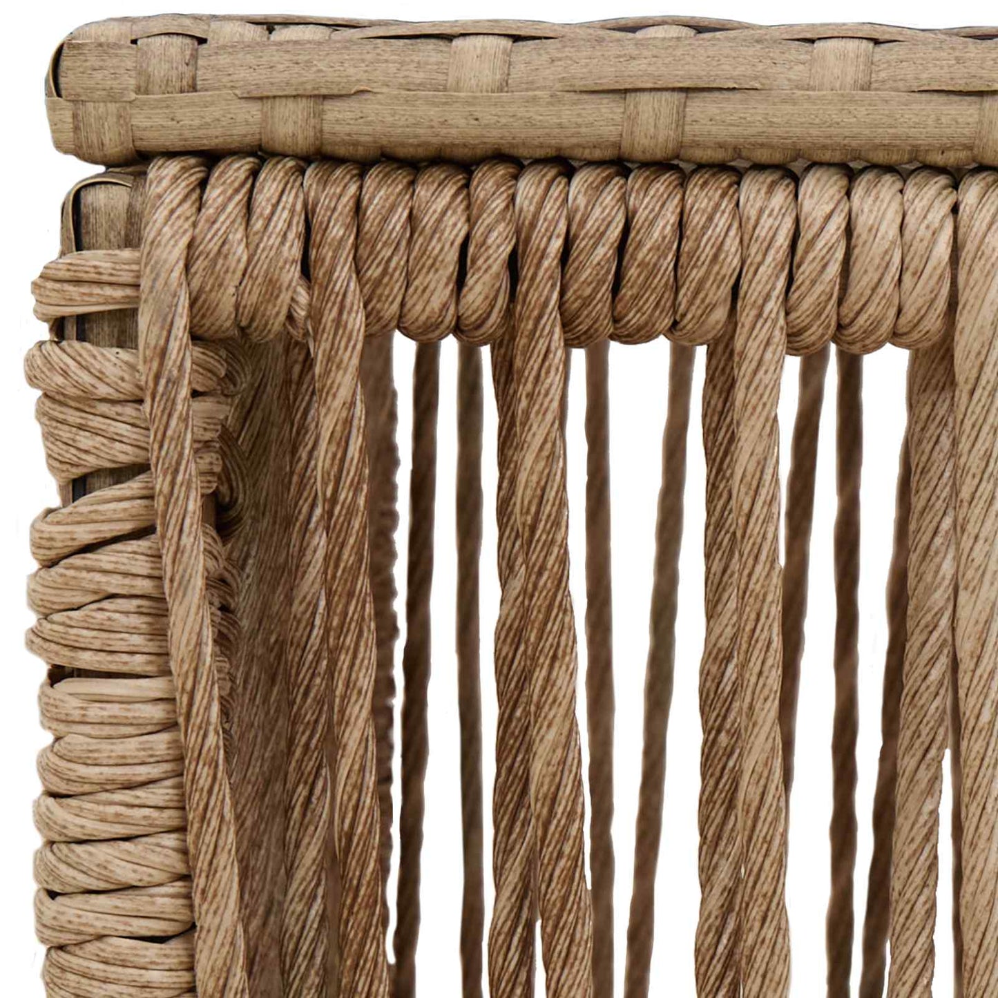 Hagebord Beige og svart 55 x 55 x 37 cm PE Rattan og Glass