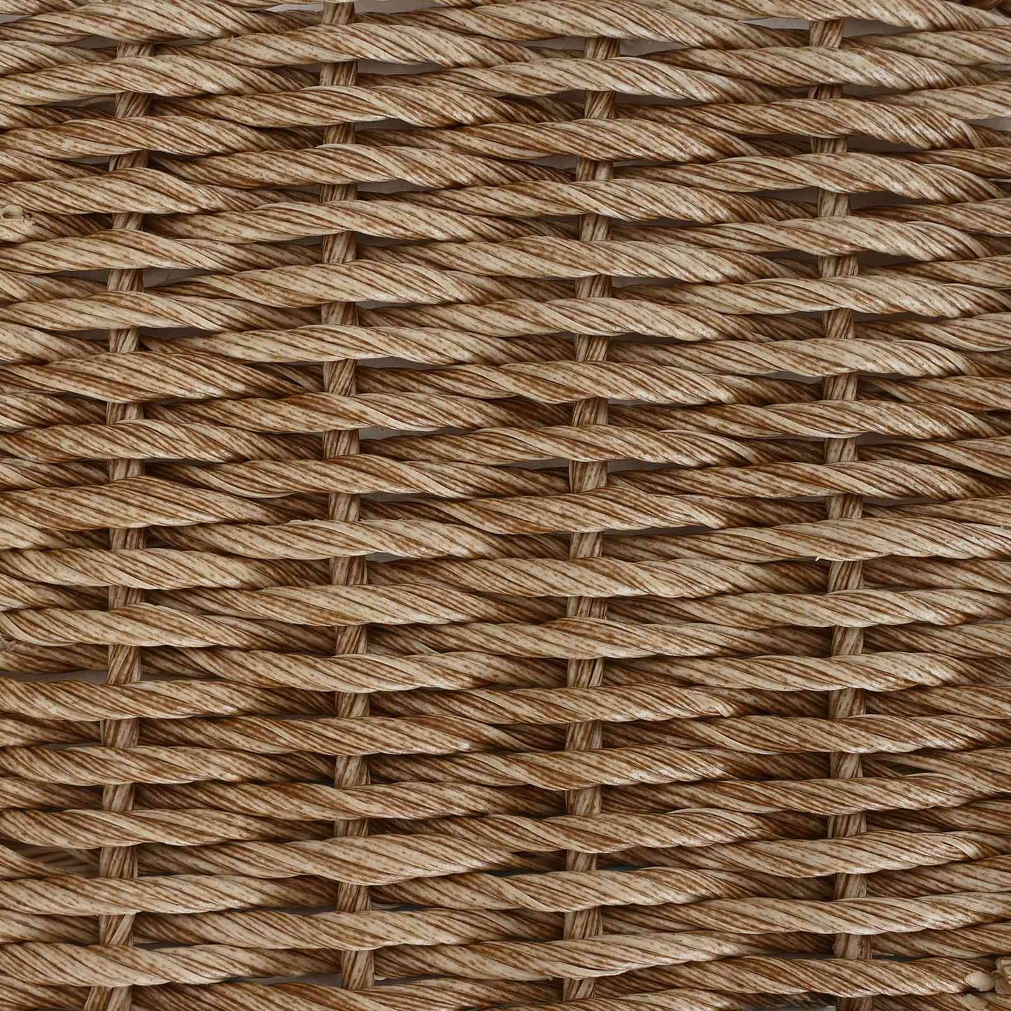 Hagebord Beige og svart 55 x 55 x 37 cm PE Rattan og Glass