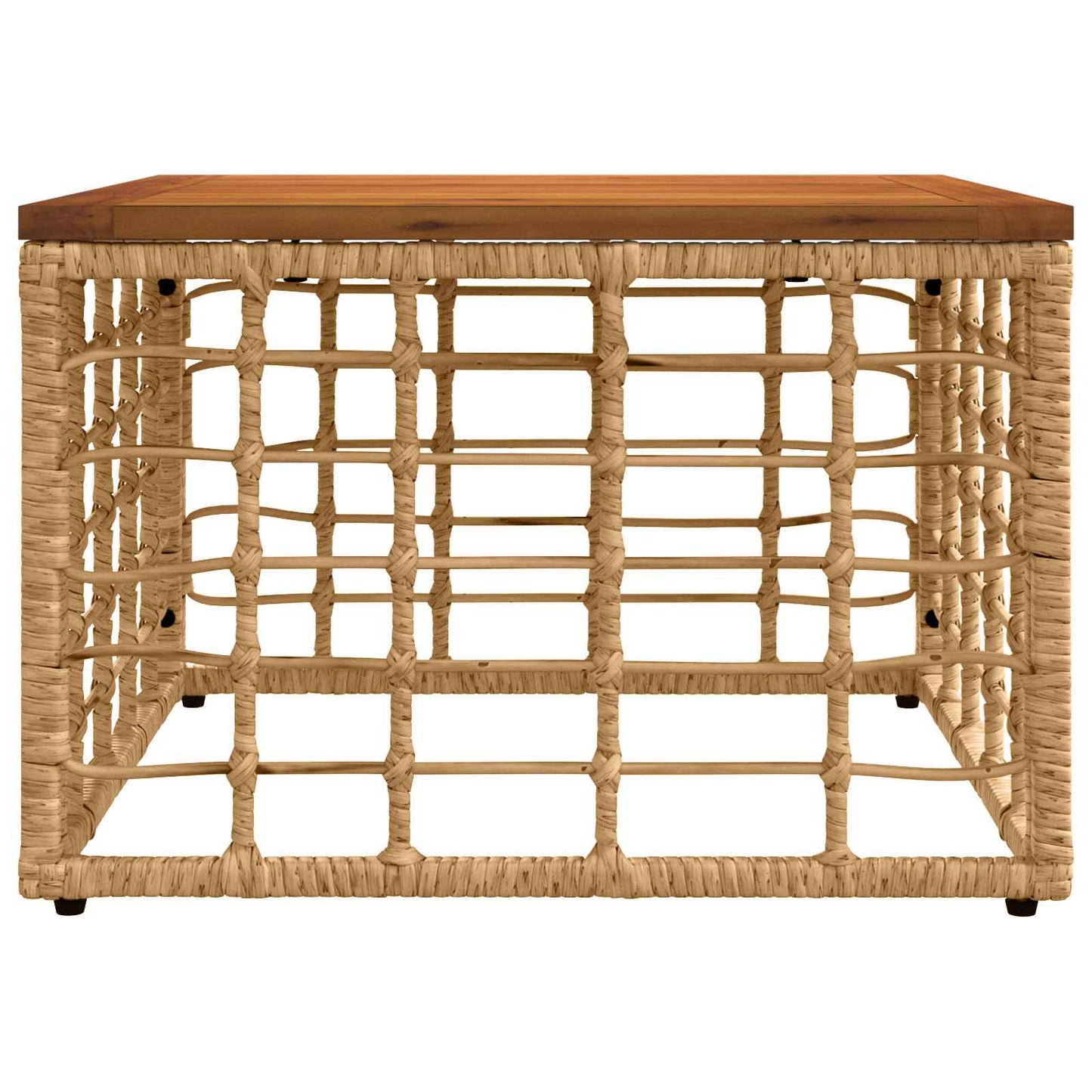 Hagebord Naturlig 55 x 55 x 37 cm PE Rattan og Glass