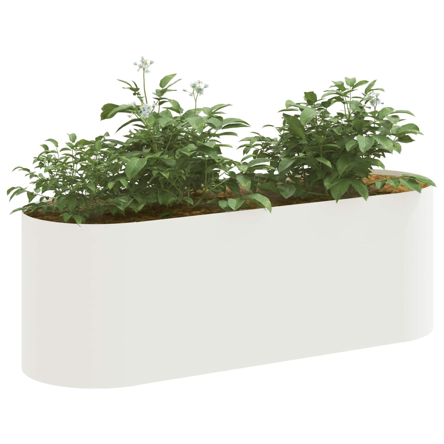 Hevet Hagebed Hvit 120 x 40 x 40 cm