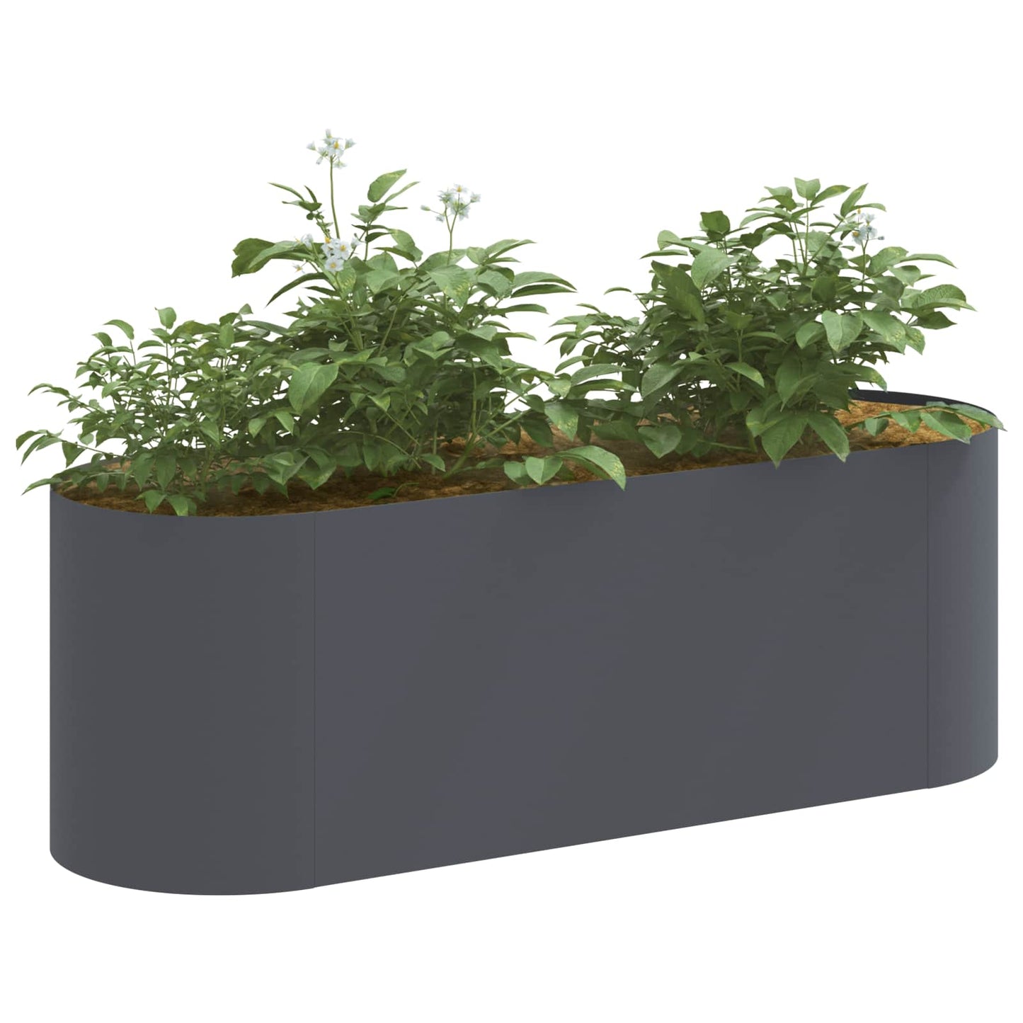 Hevet Hagebed Antrasitt 120 x 40 x 40 cm