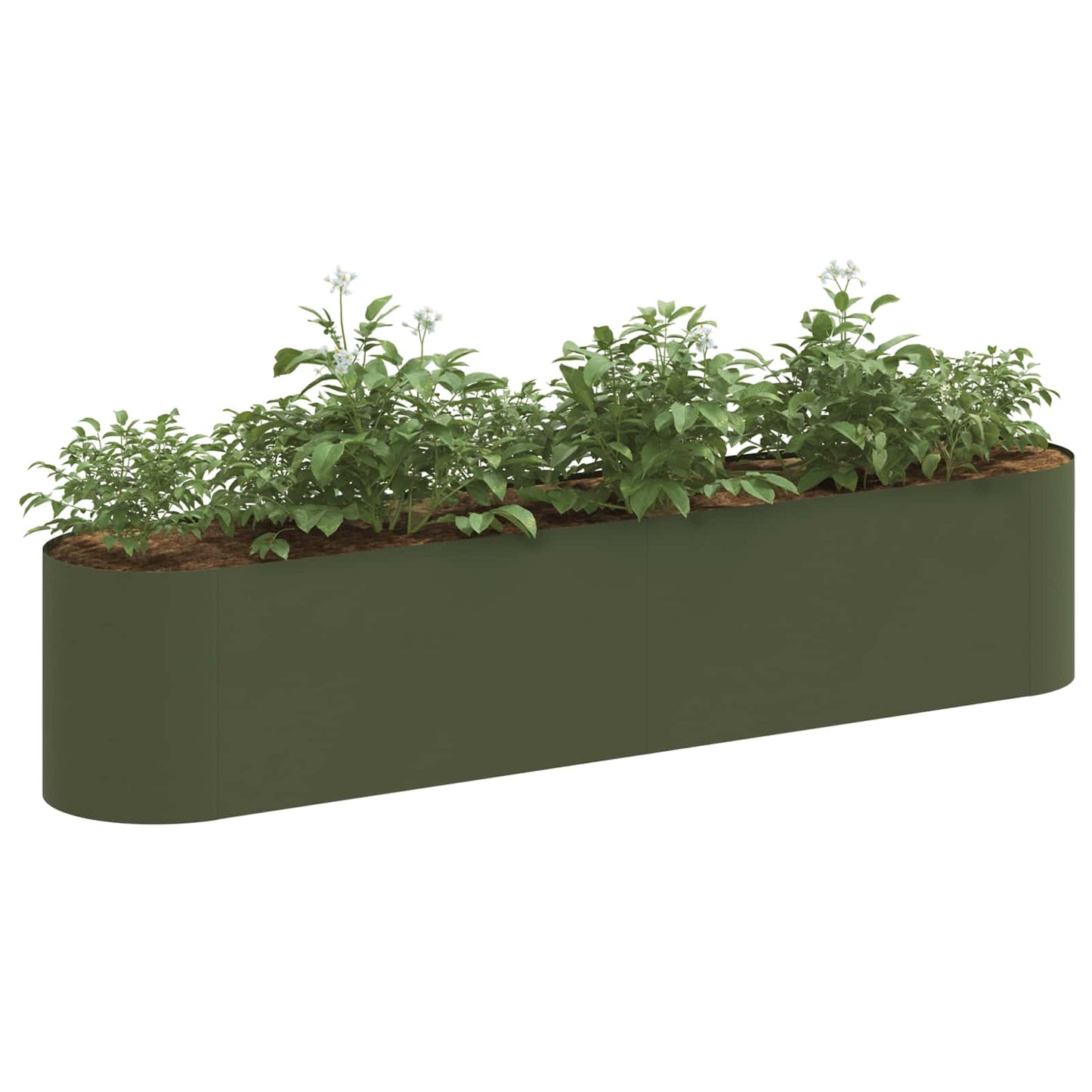 Hevet Hagebed Olivengrønn 200 x 40 x 40 cm