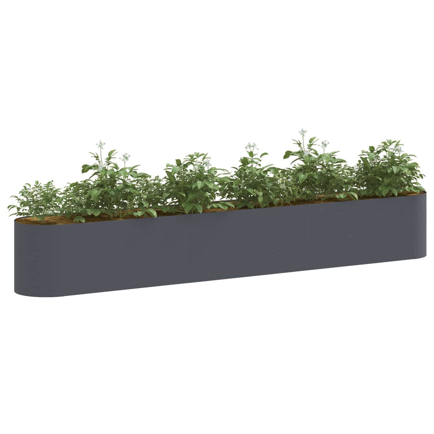 Hevet Hagebed Antrasitt 280 x 40 x 40 cm