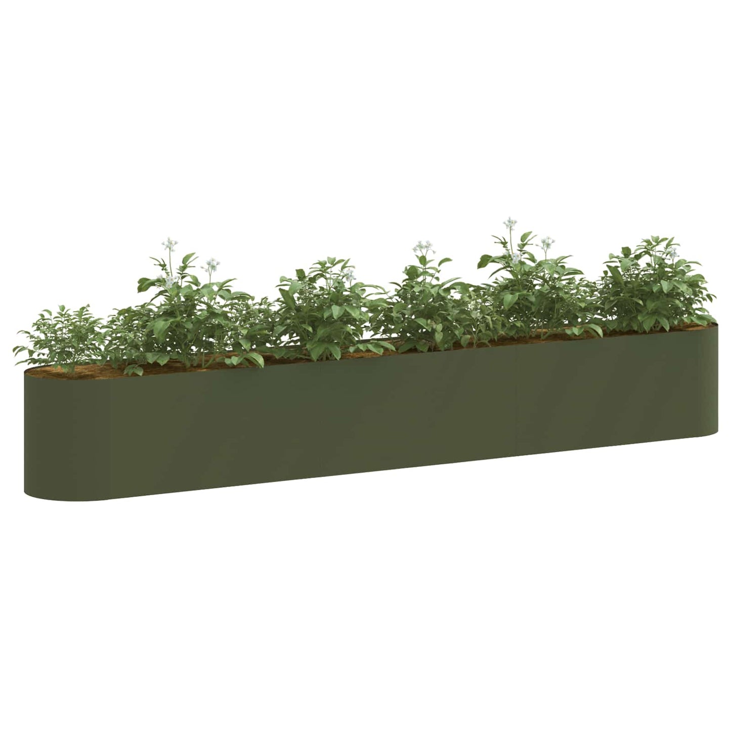 Hevet Hagebed Olivengrønn 280 x 40 x 40 cm