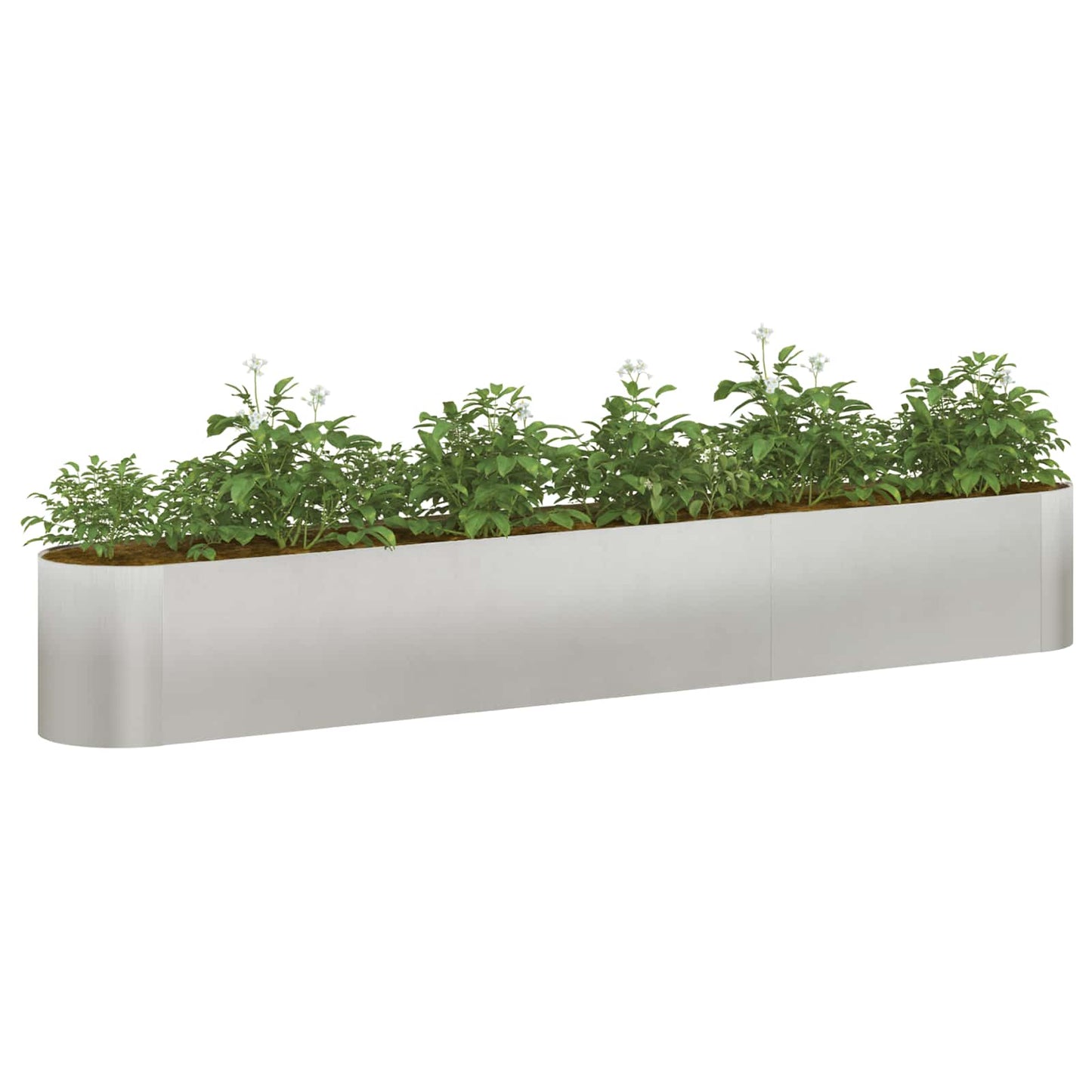 Hevet Hagebed Rustfritt stål 280 x 40 x 40 cm