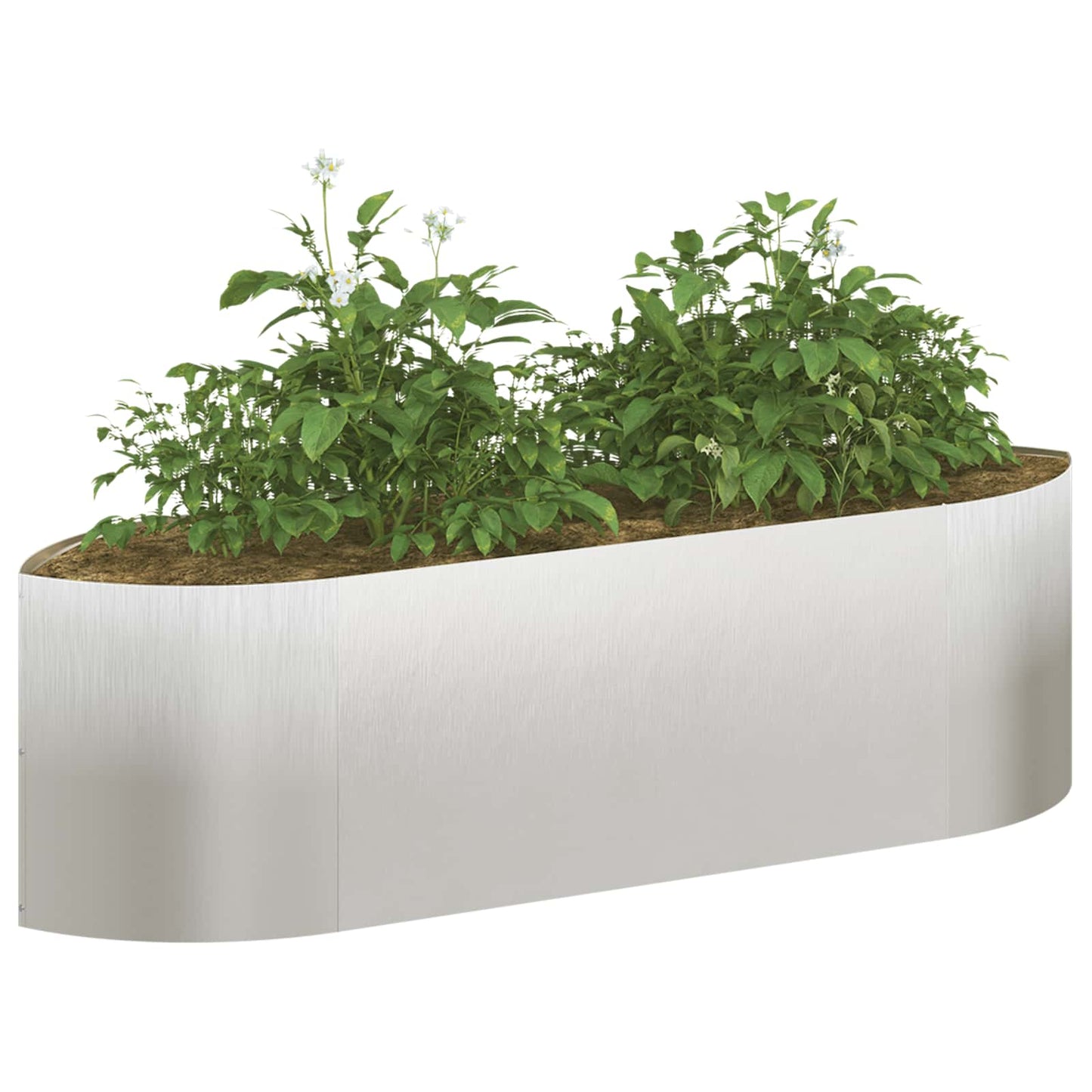 Hevet Hagebed Rustfritt stål 140 x 40 x 40 cm Stål