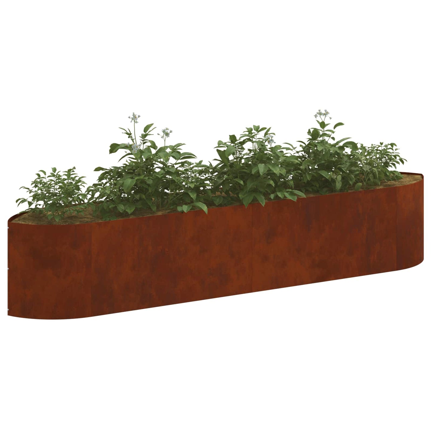 Hevet Hagebed Cortenstål 220 x 40 x 40 cm Stål