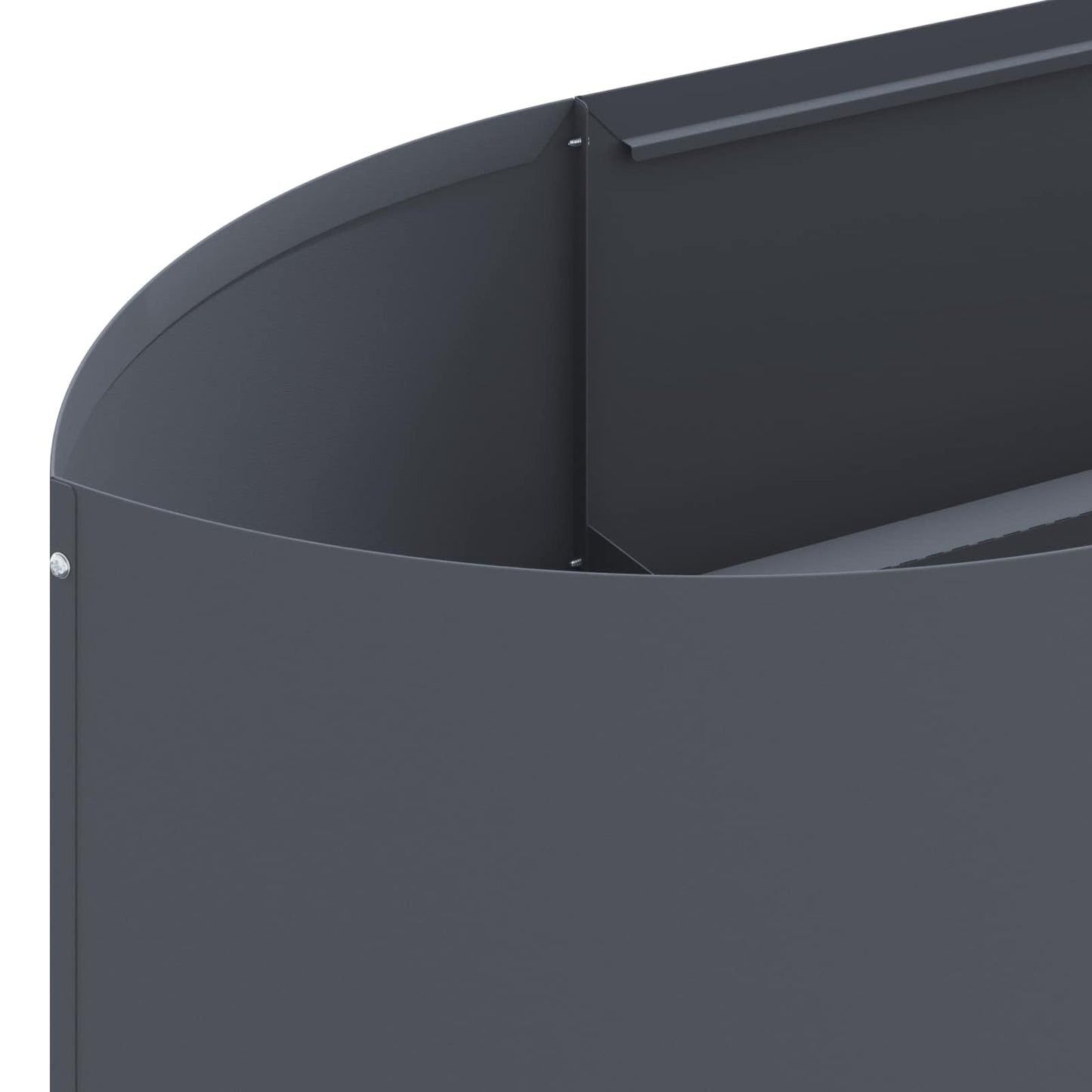 Hevet Hagebed Antrasitt 300 x 40 x 40 cm Stål