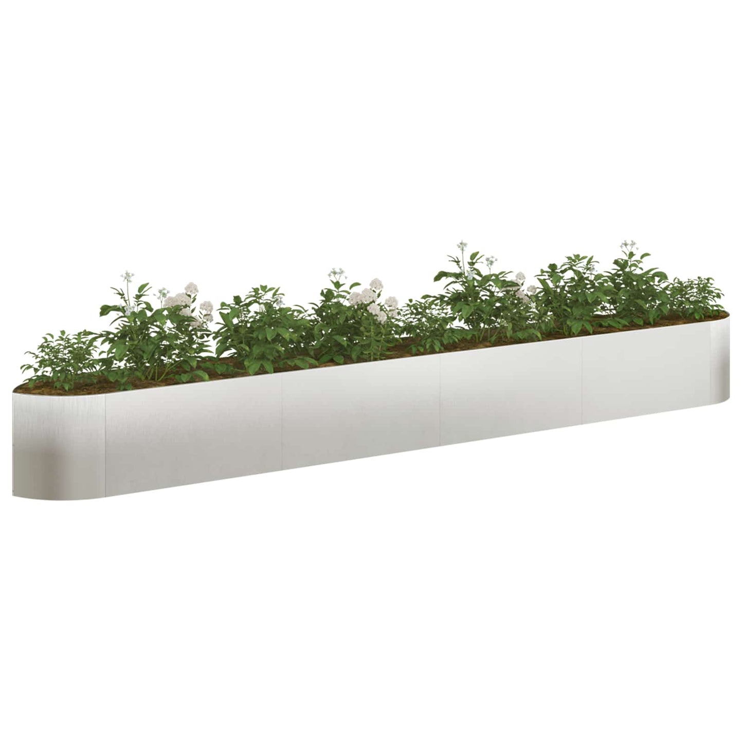 Hevet Hagebed Rustfritt stål 380 x 40 x 40 cm Stål