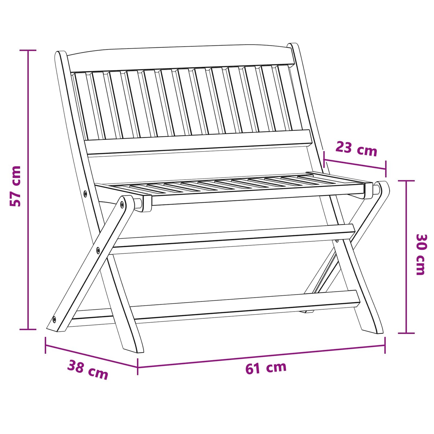Barnebenk Brun 61 x 38 x 57 cm Solid Eucalyptus Tre