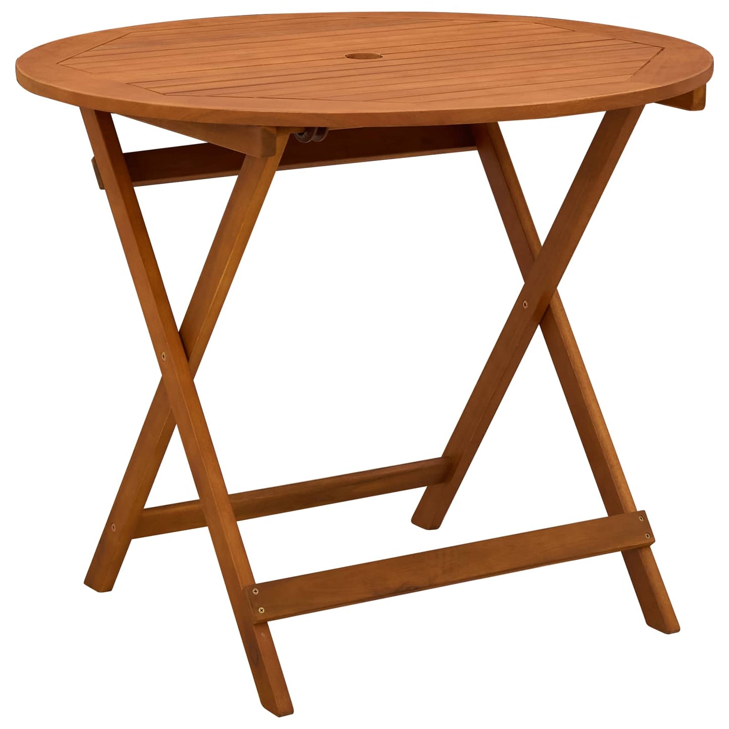 Sammenleggbart hagebord Brun Ø 90 x 75 cm Solid Eucalyptus Tre