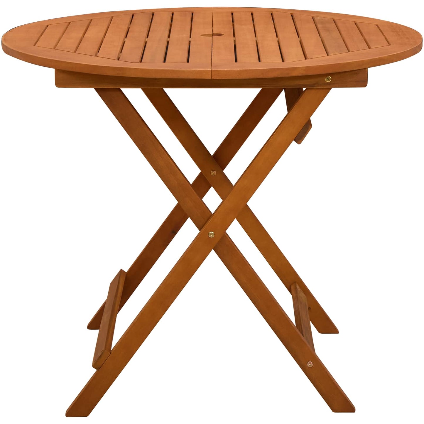 Sammenleggbart hagebord Brun Ø 90 x 75 cm Solid Eucalyptus Tre