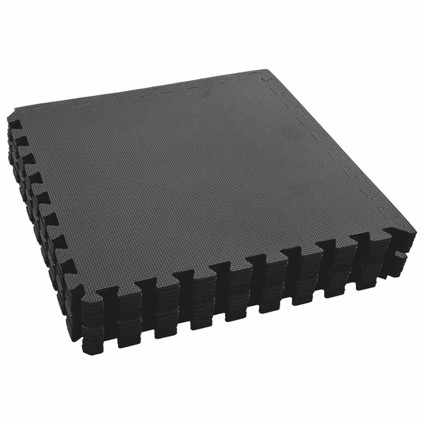 Bassenggrunnmatte 12 pcs Svart 4,32 ㎡ EVA Skum