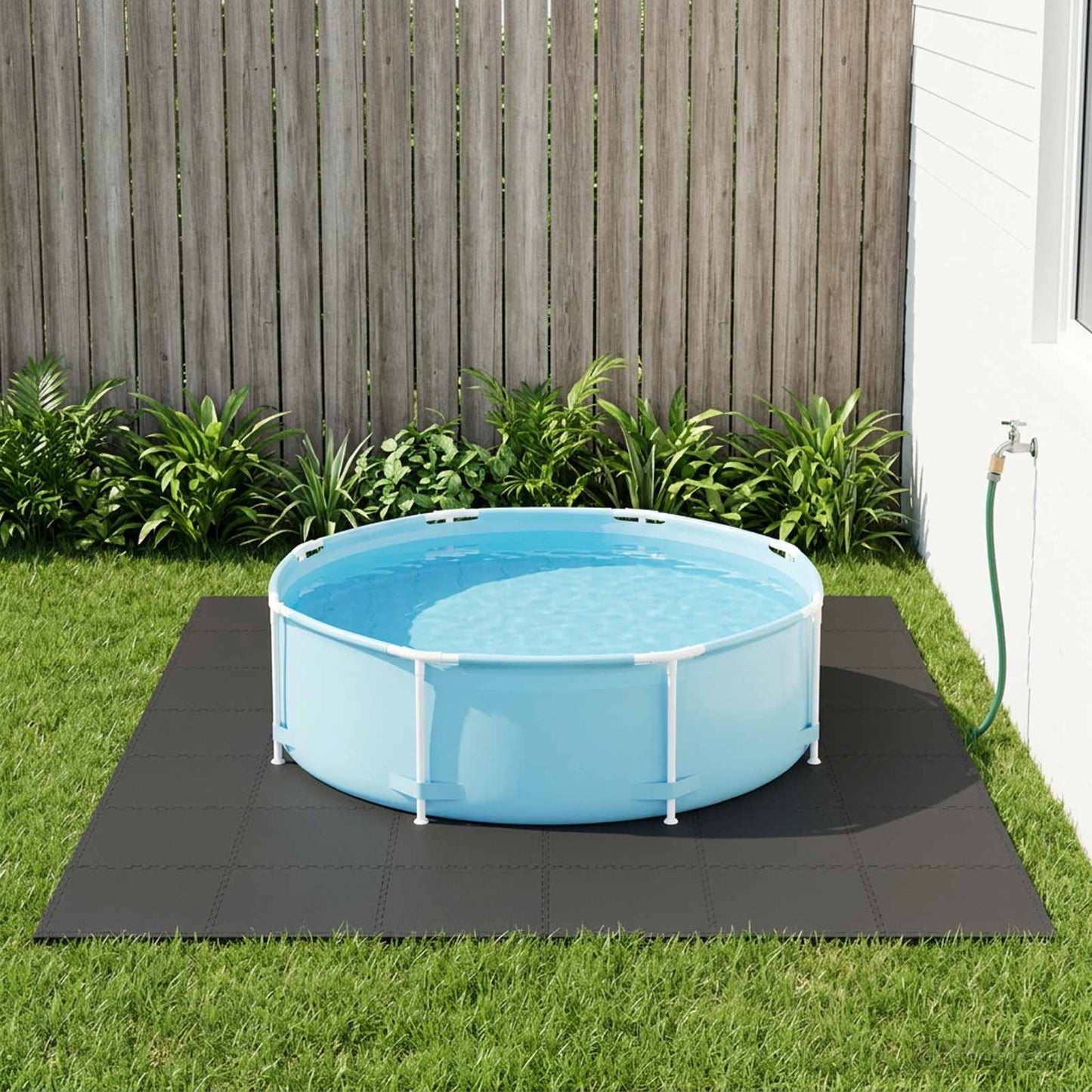 Bassenggrunnmatte 40 pcs Svart 14,4 m² EVA Skum