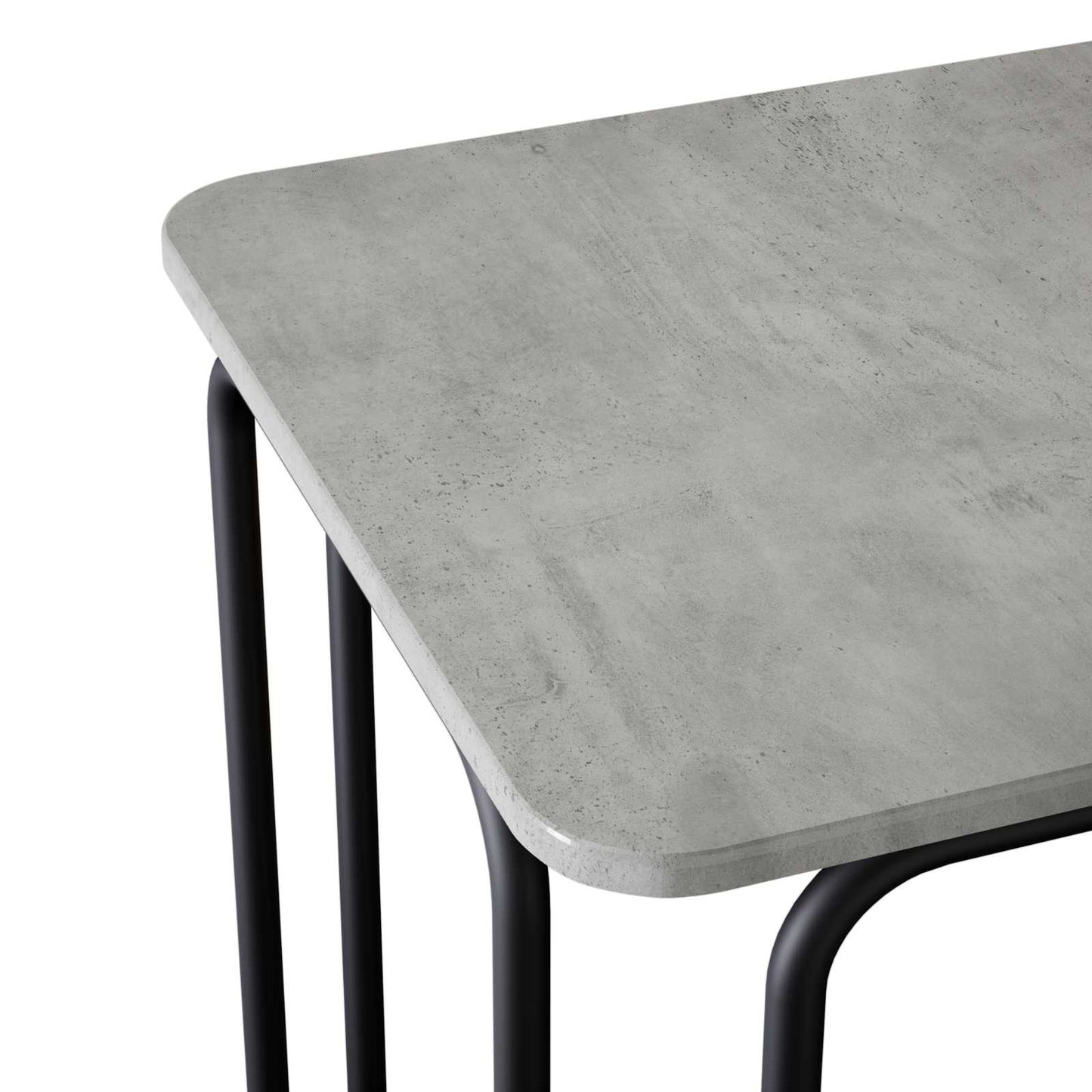 Spisebord 100 x 50 x 75 cm Konstruert tre Betonggrå Rektangulær