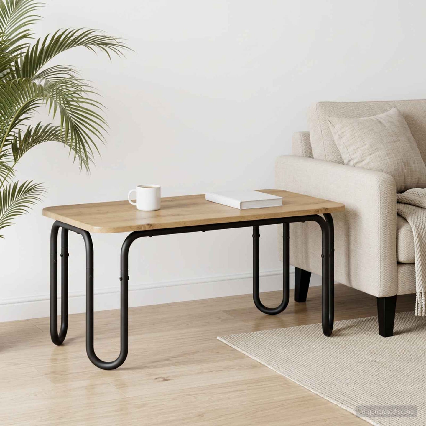 Kaffebord Artisan eik 100 x 50 x 45 cm Konstruert tre