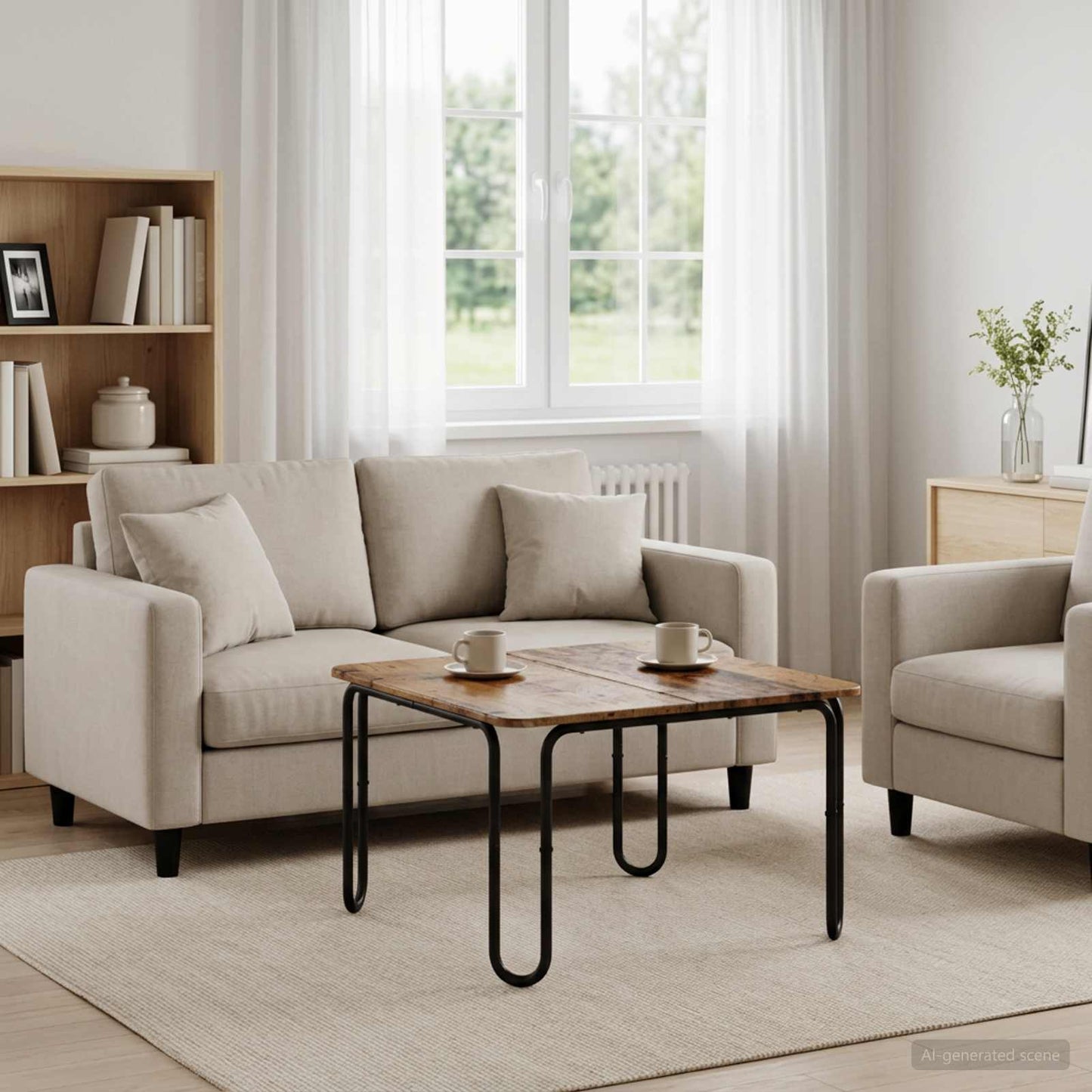 Kaffebord Gammelt tre 79,5 x 79,5 x 45 cm Konstruert tre