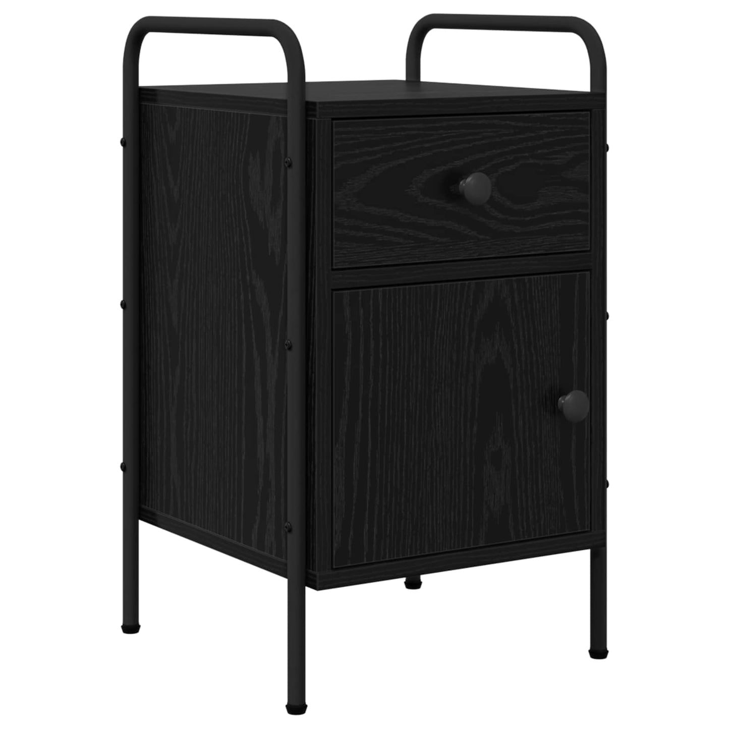 Nattbordskap Svart eik 35 x 36,5 x 61 cm Konstruert tre