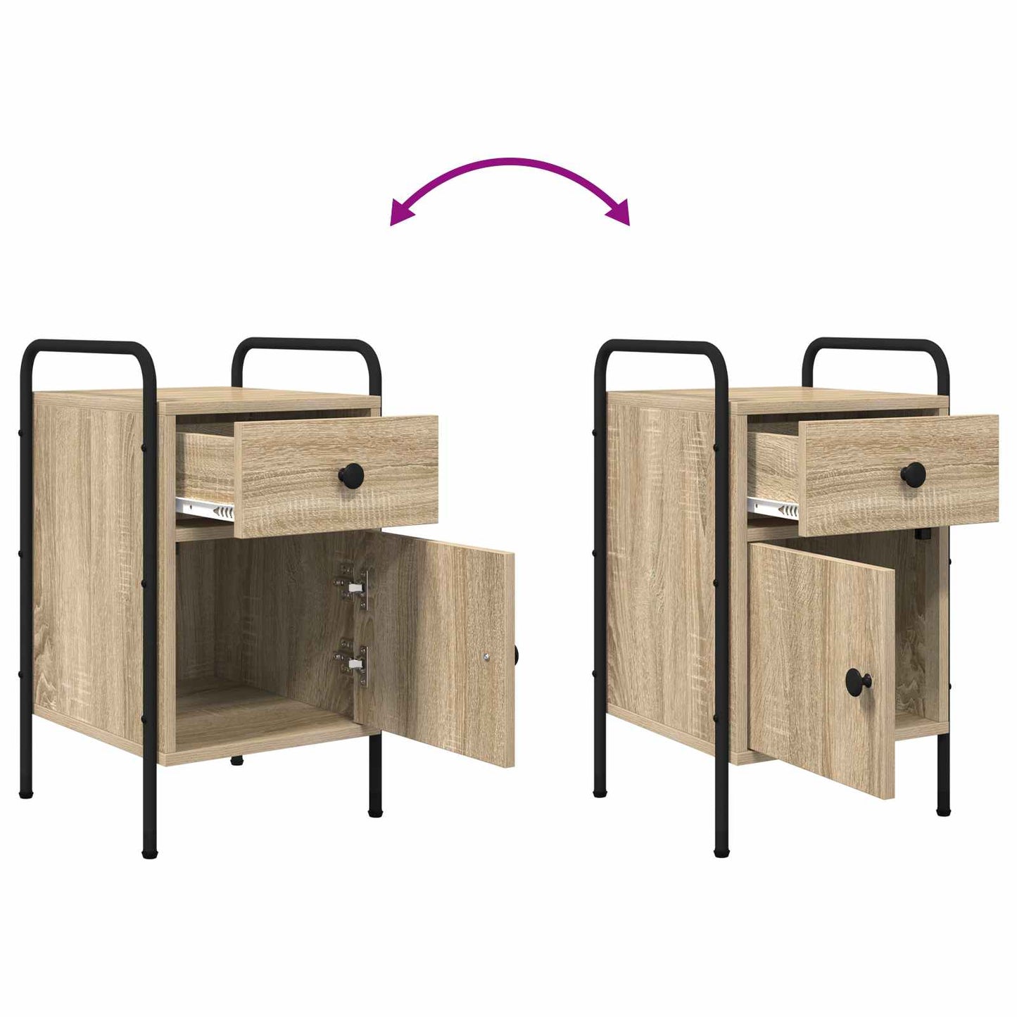 Nattbordskap Sonoma eik 35 x 36,5 x 61 cm Konstruert tre