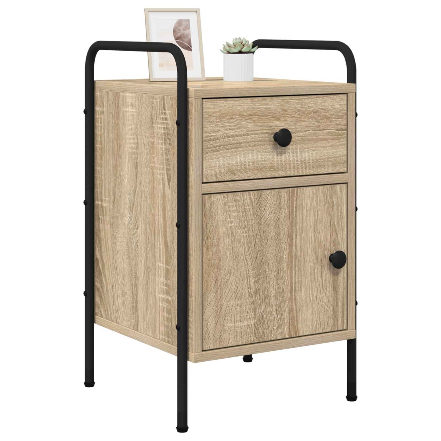 Nattbordskap 2 stk. Sonoma eik 35 x 36,5 x 61 cm Konstruert tre
