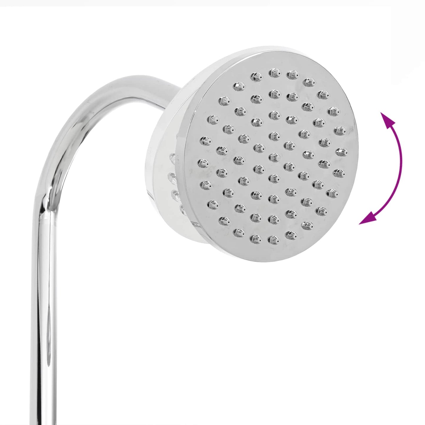 Sol dusj med dusjhode 20 l PVC, ABS, Sinklegering Svart
