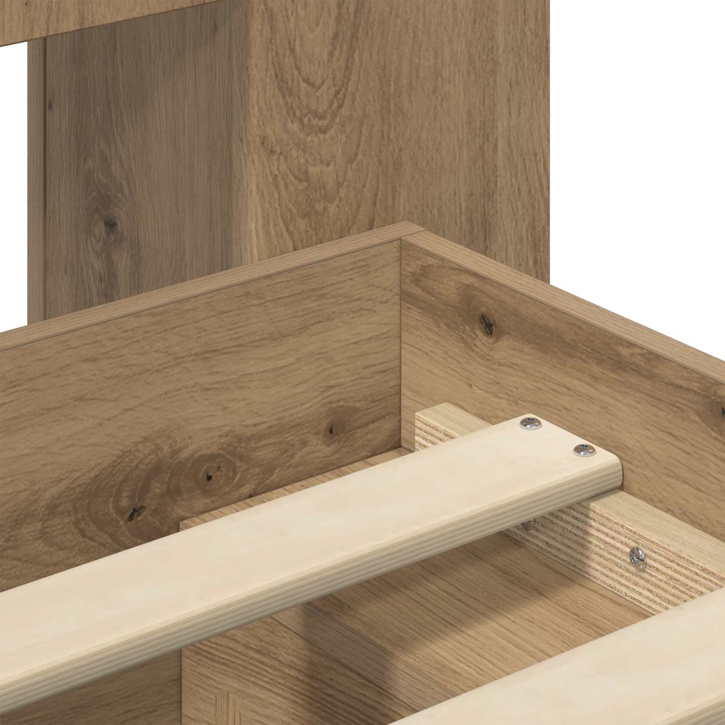 Sengeramme med oppbevaring Artisan eik 90 x 200 cm