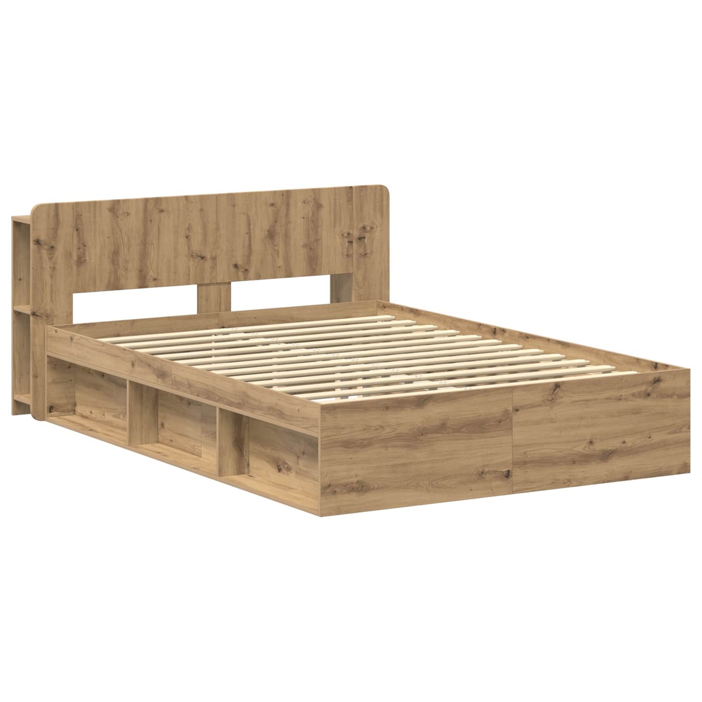 Sengeramme med oppbevaring Artisan eik 150 x 200 cm