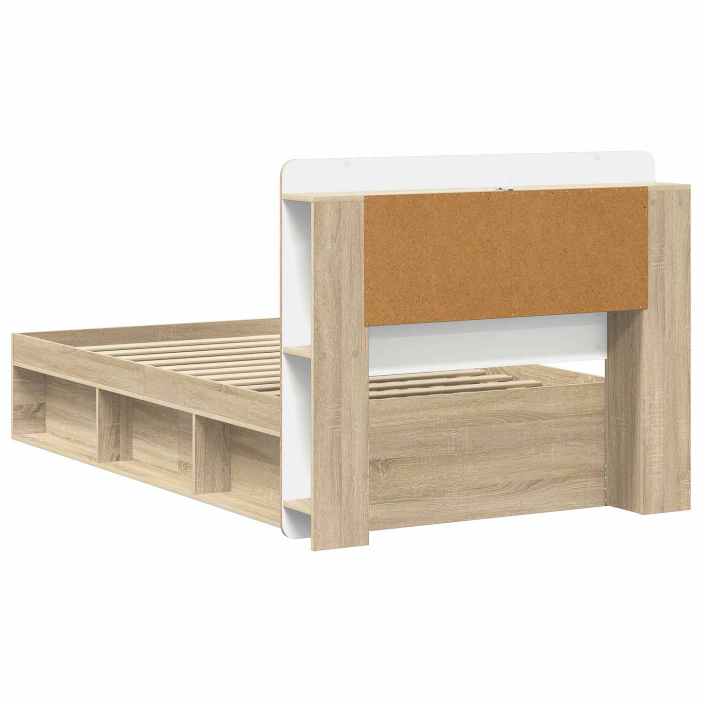 Sengeramme med oppbevaring Sonoma eik 80 x 200 cm