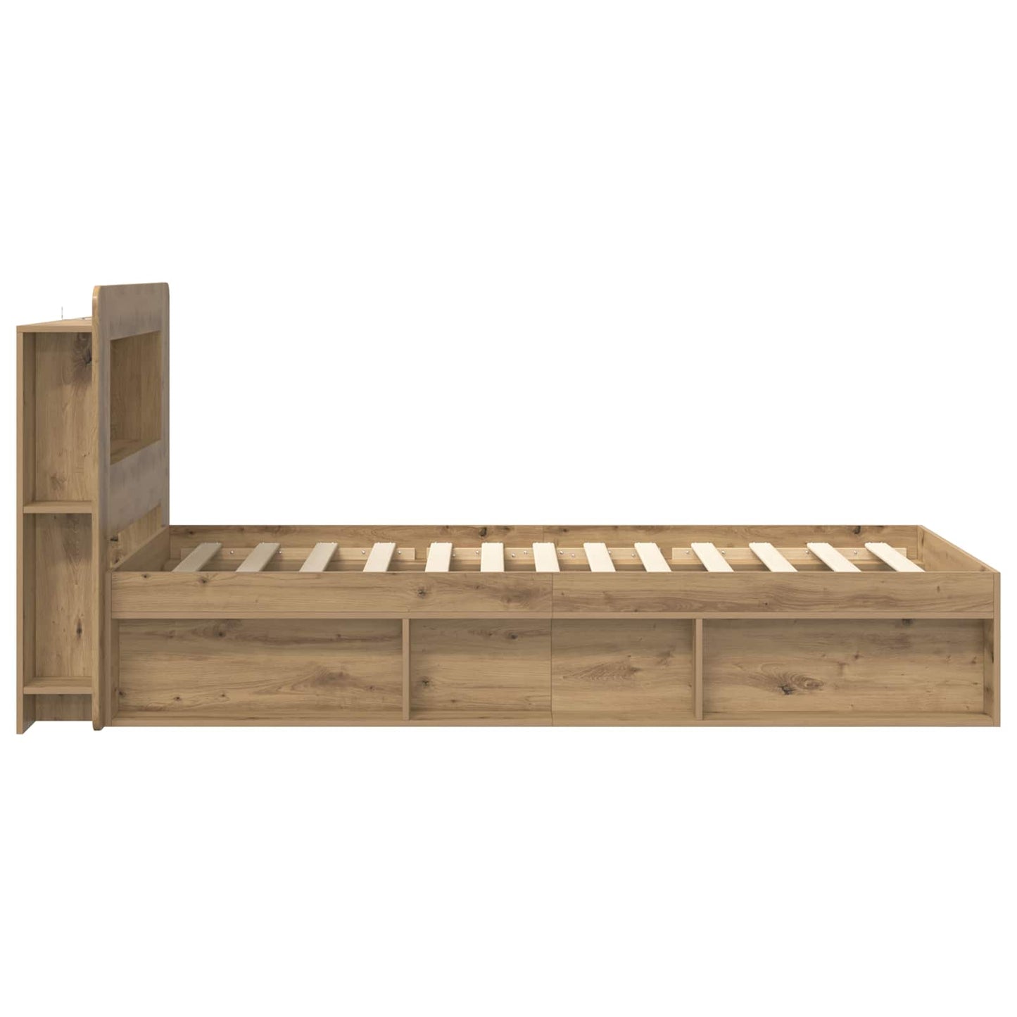 Sengeramme med oppbevaring Artisan eik 90 x 190 cm