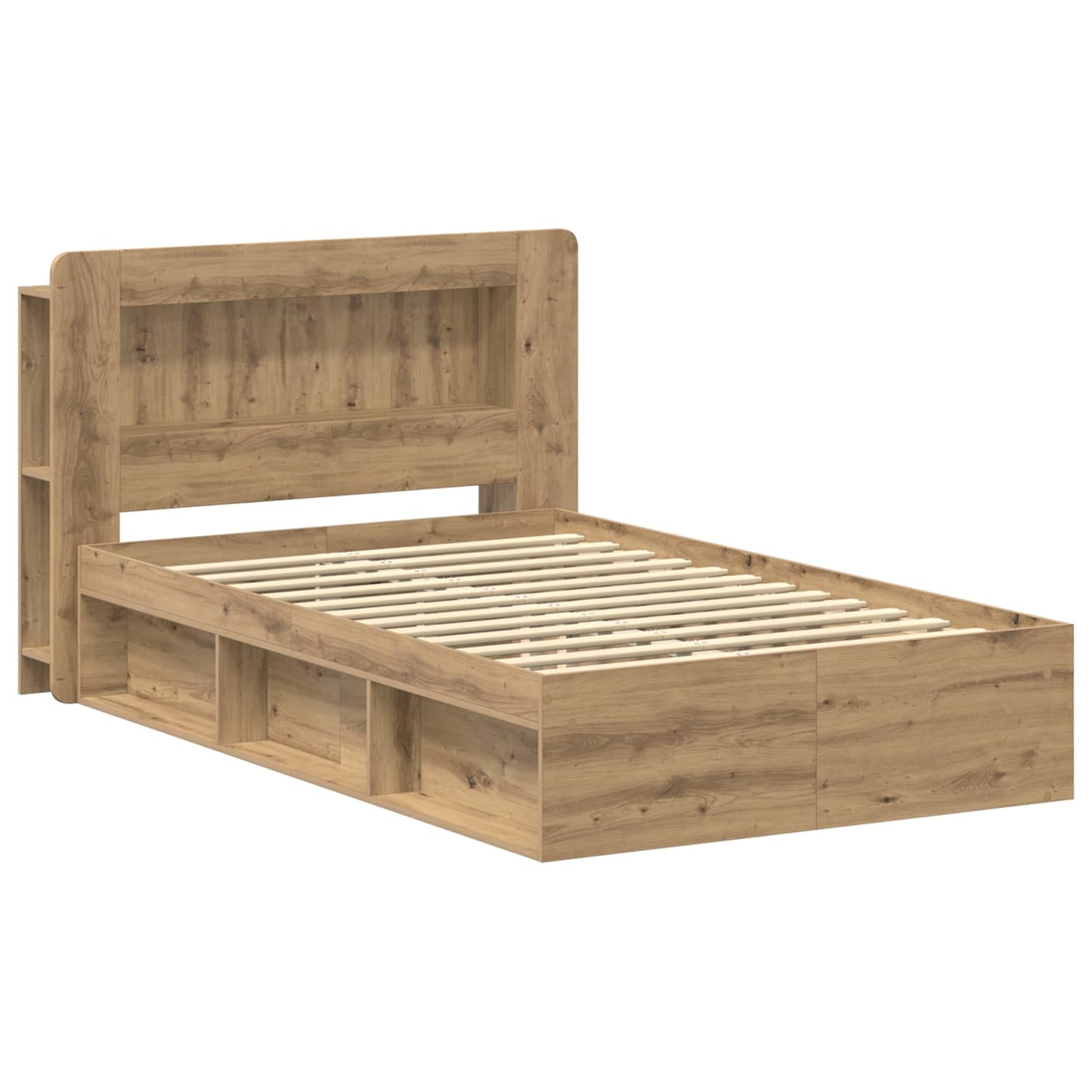 Sengeramme med oppbevaring Artisan eik 120 x 190 cm