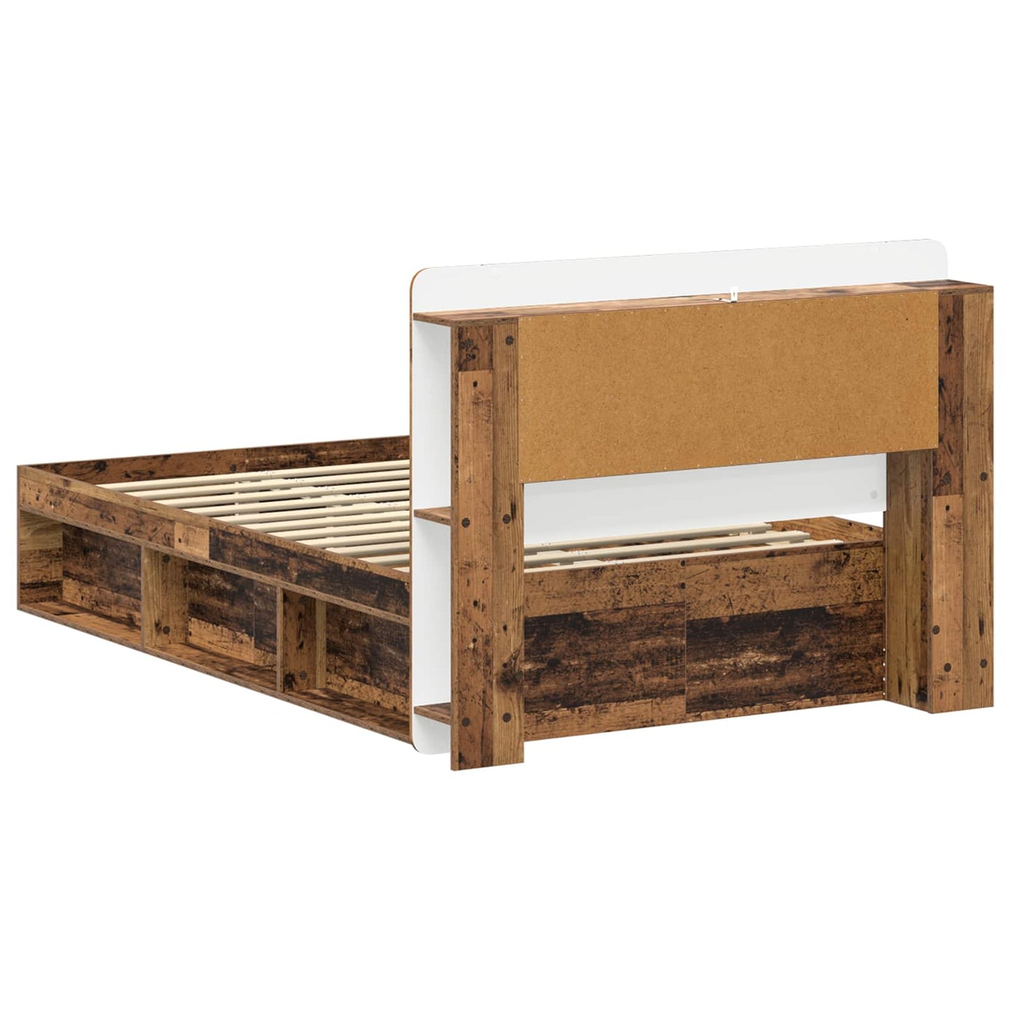Sengeramme med oppbevaring Gammelt tre 120 x 190 cm