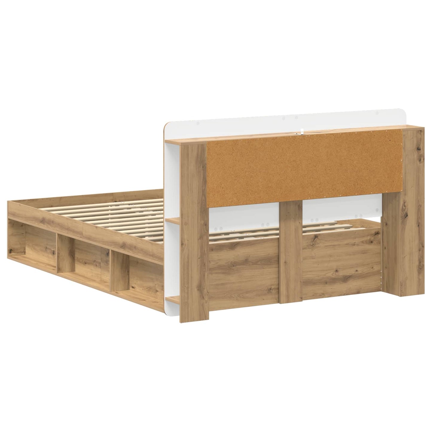 Sengeramme med oppbevaring Artisan eik 135 x 190 cm