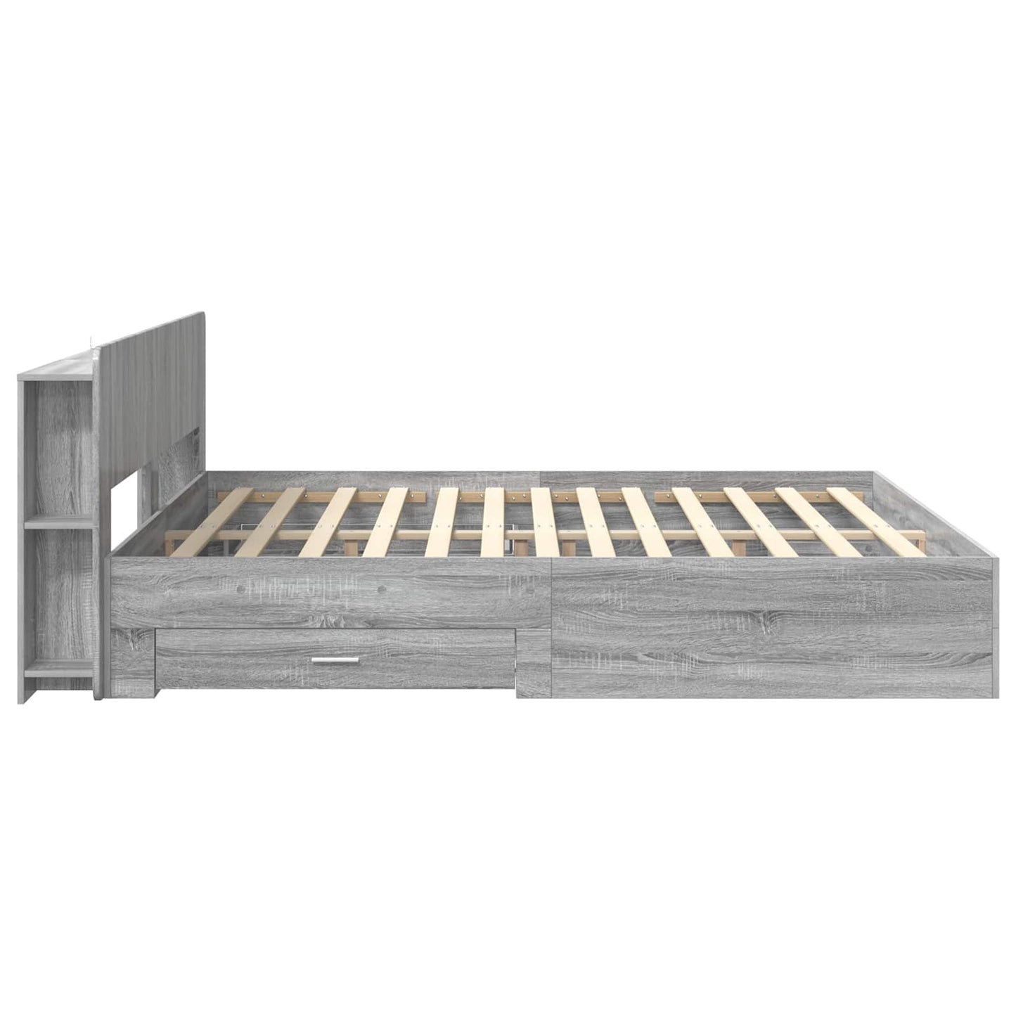 Sengeramme med oppbevaring Grå Sonoma 200 x 200 cm