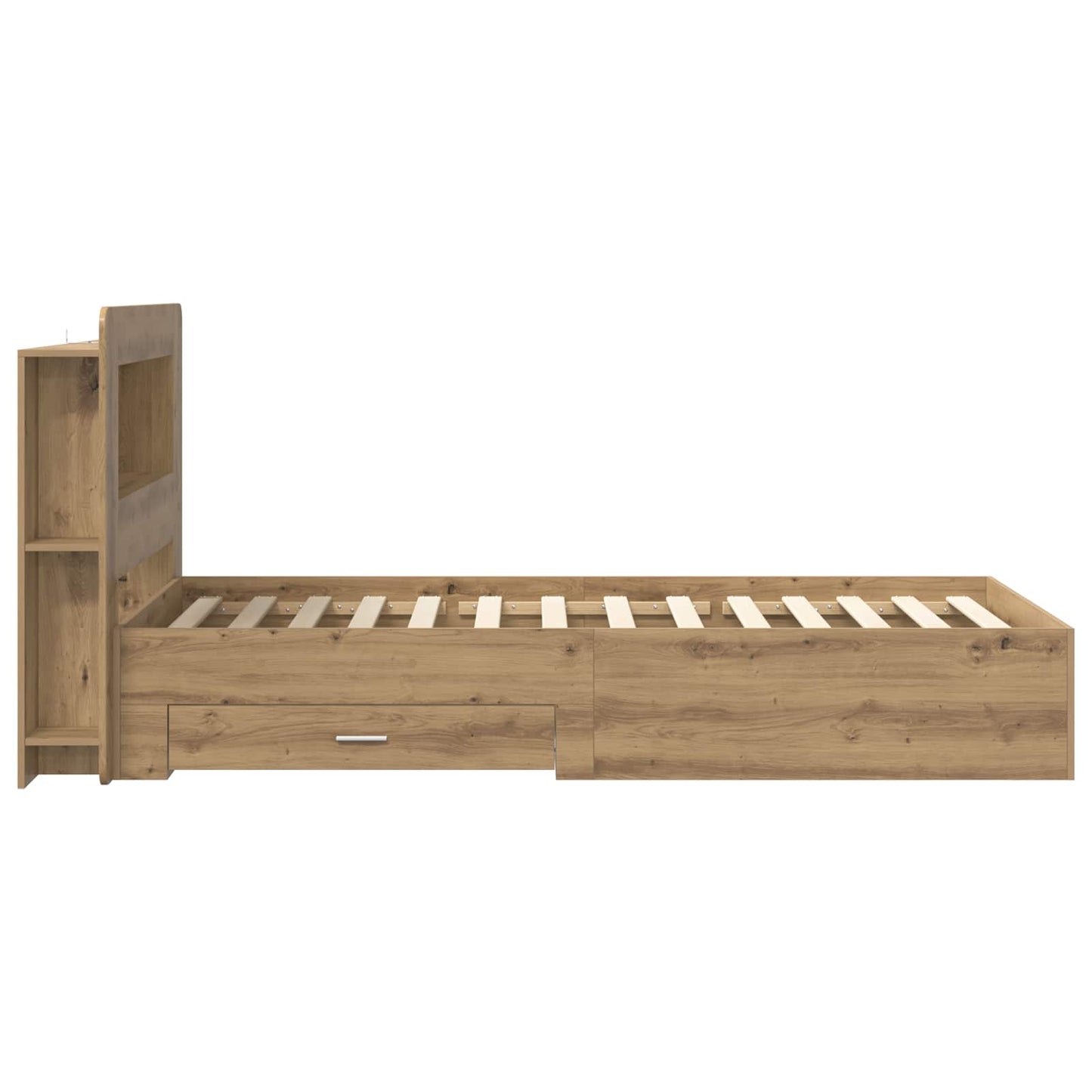 Sengeramme med oppbevaring Artisan eik 100 x 200 cm