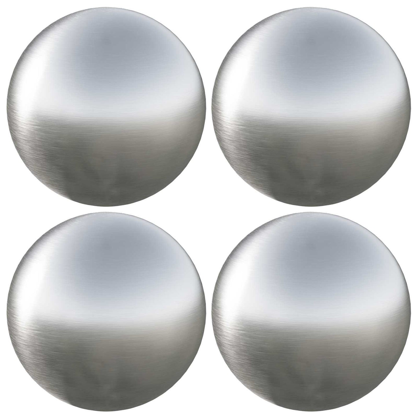 Børstet Ball 4 pcs Ø 10 cm Sølv Rustfritt stål 201