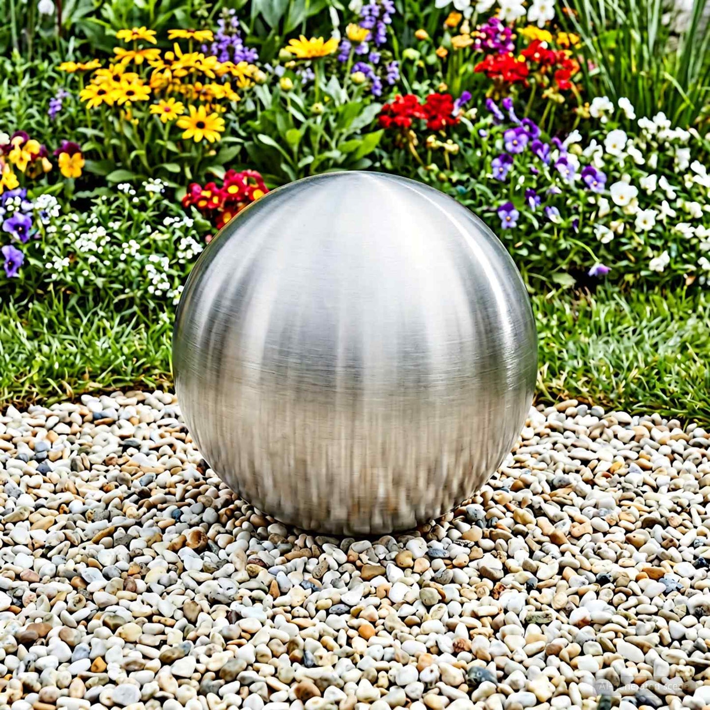 Børstet Ball Ø 47 cm Sølv Rustfritt stål 201