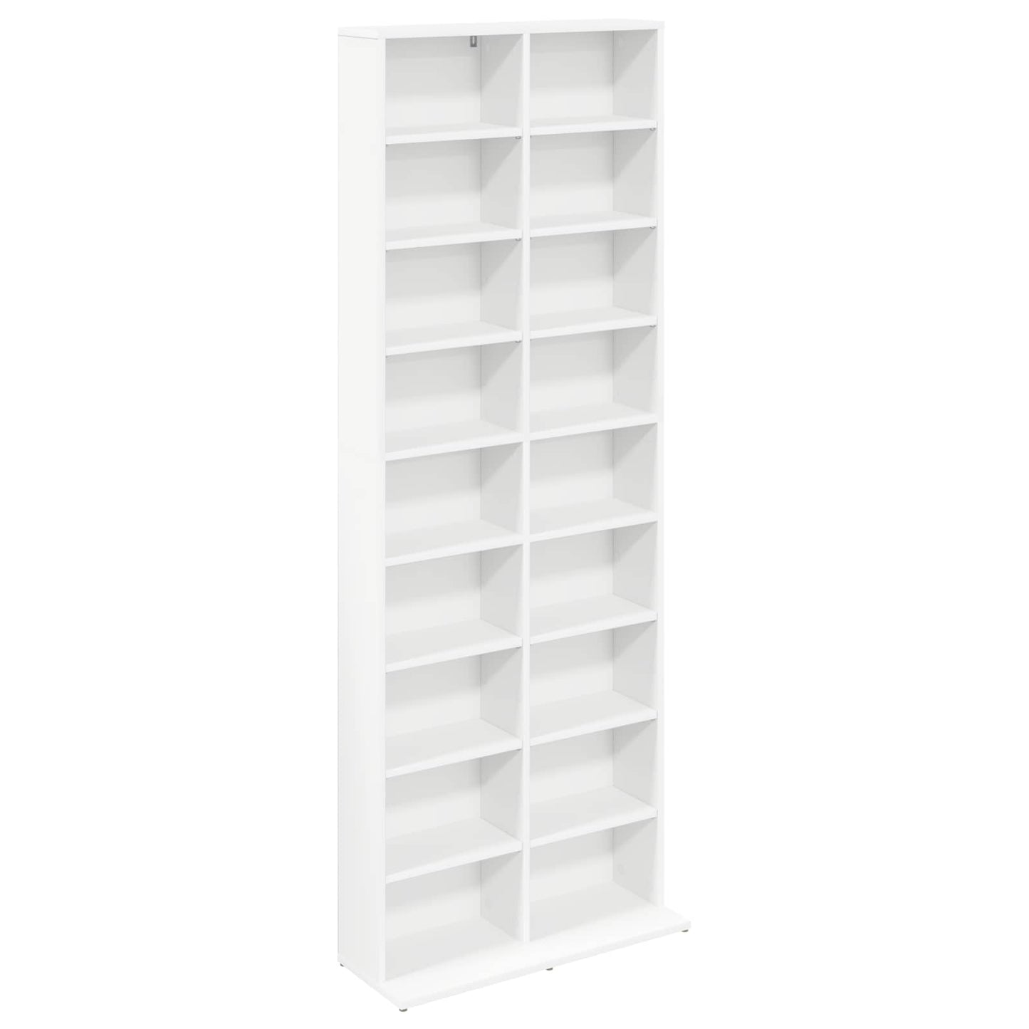 CD skap Hvit 65 x 23,5 x 175 cm Konstruert tre