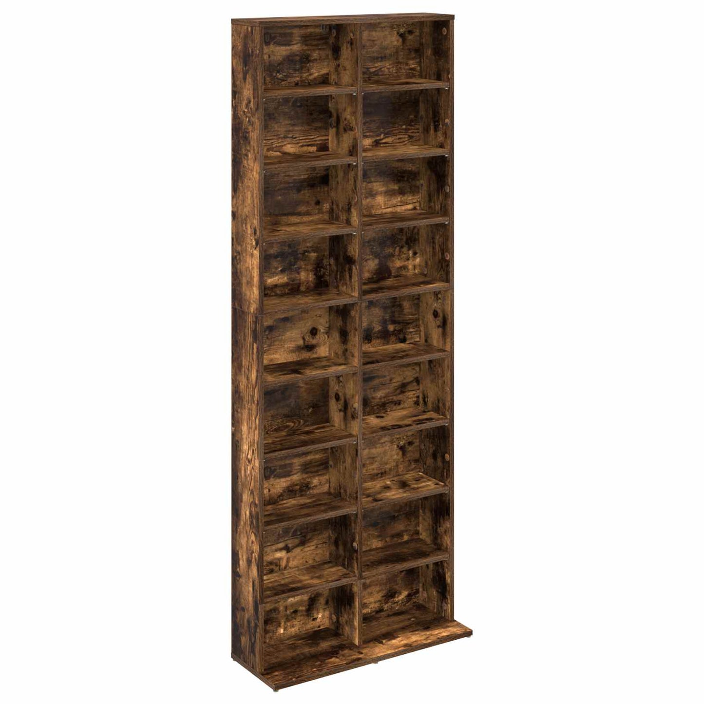 CD skap Røkt Eik 65 x 23,5 x 175 cm Konstruert tre