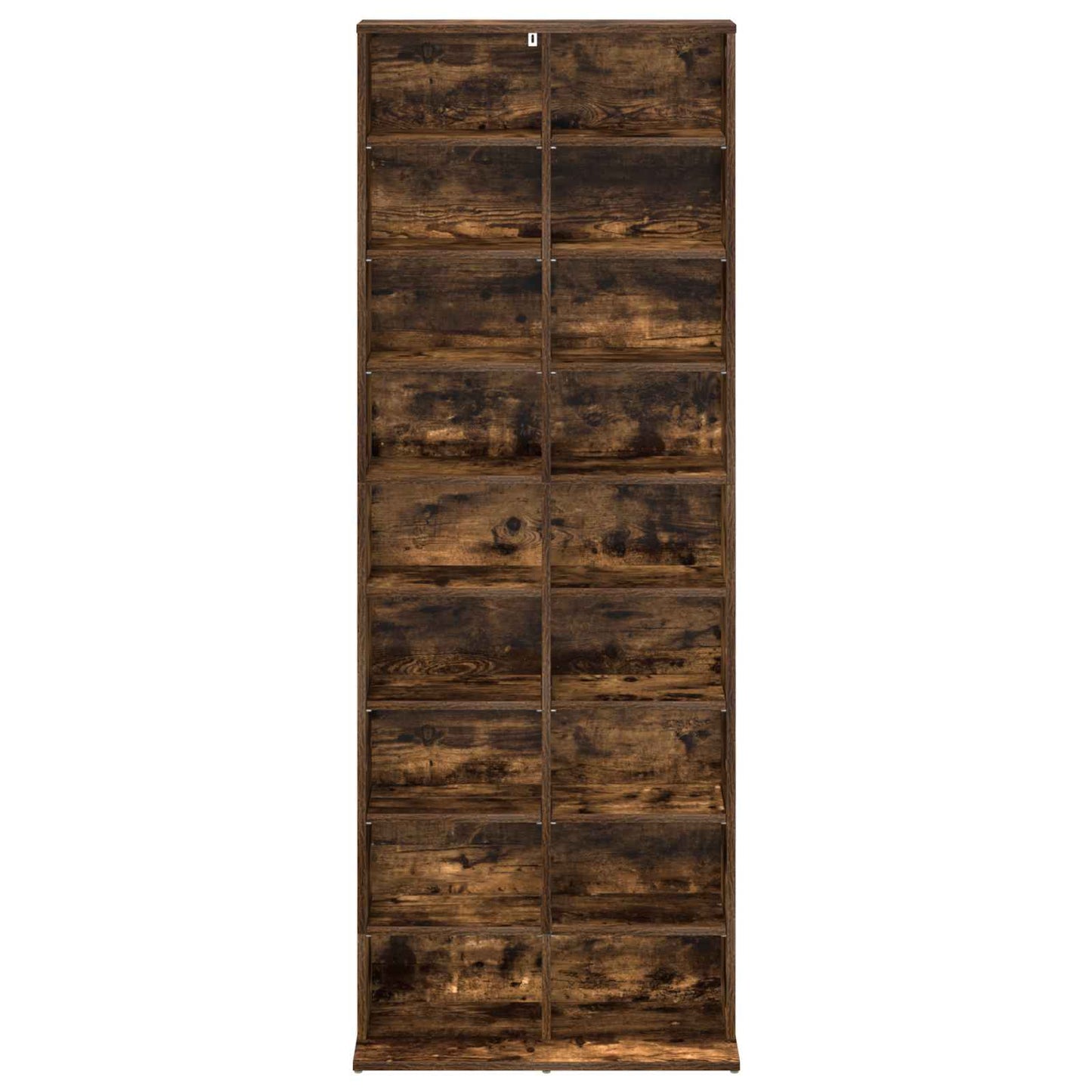 CD skap Røkt Eik 65 x 23,5 x 175 cm Konstruert tre