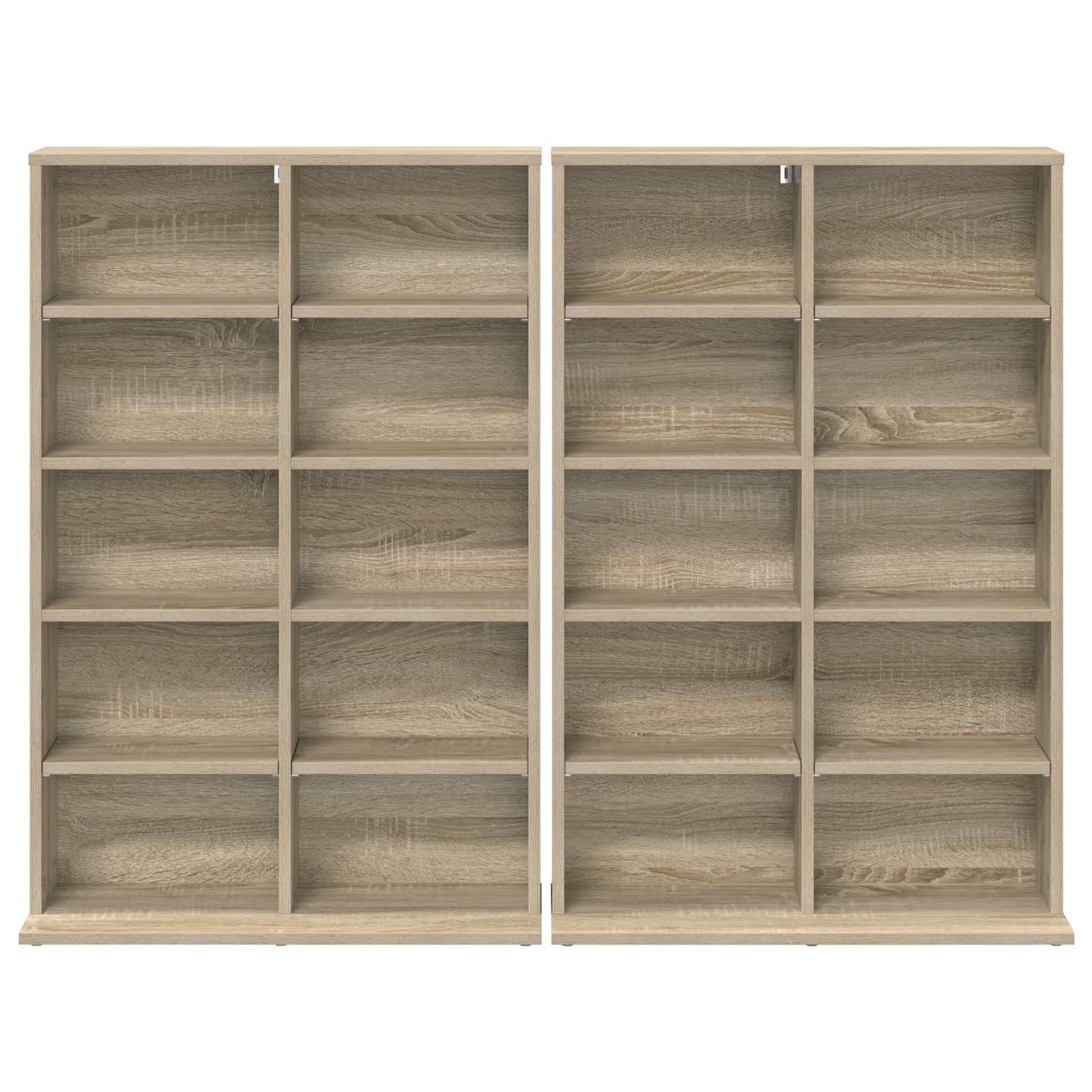CD skap 2 stk. Sonoma eik 65 x 23,5 x 97,5 cm Konstruert tre